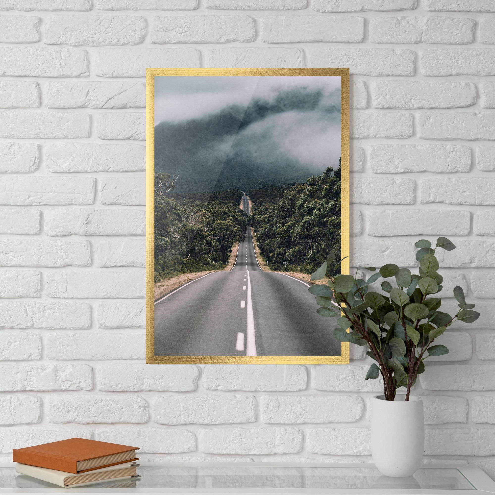 Plakat w Ramie Forest Driving Road mockup 5