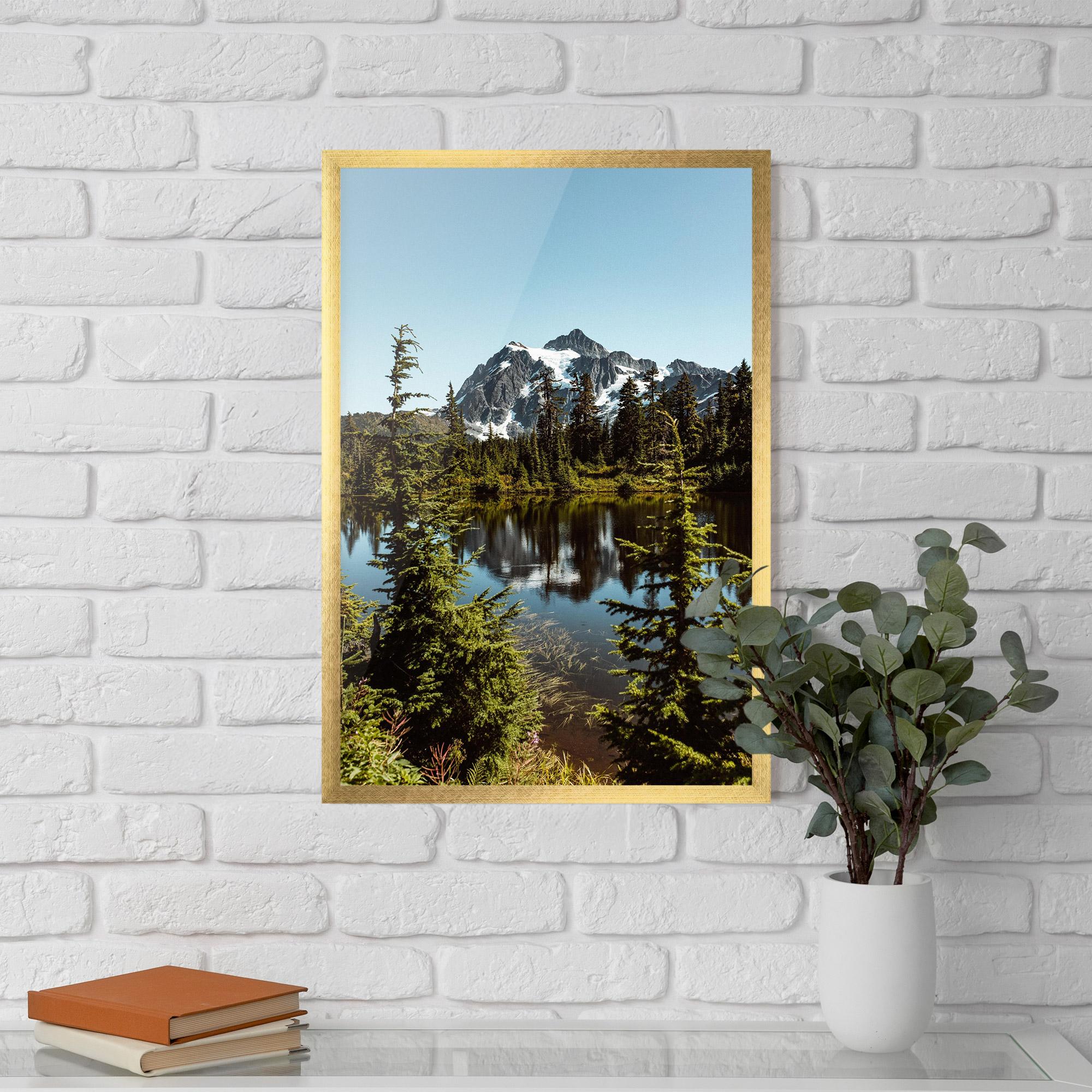 Plakat w Ramie Forest Snow Mountain mockup 5