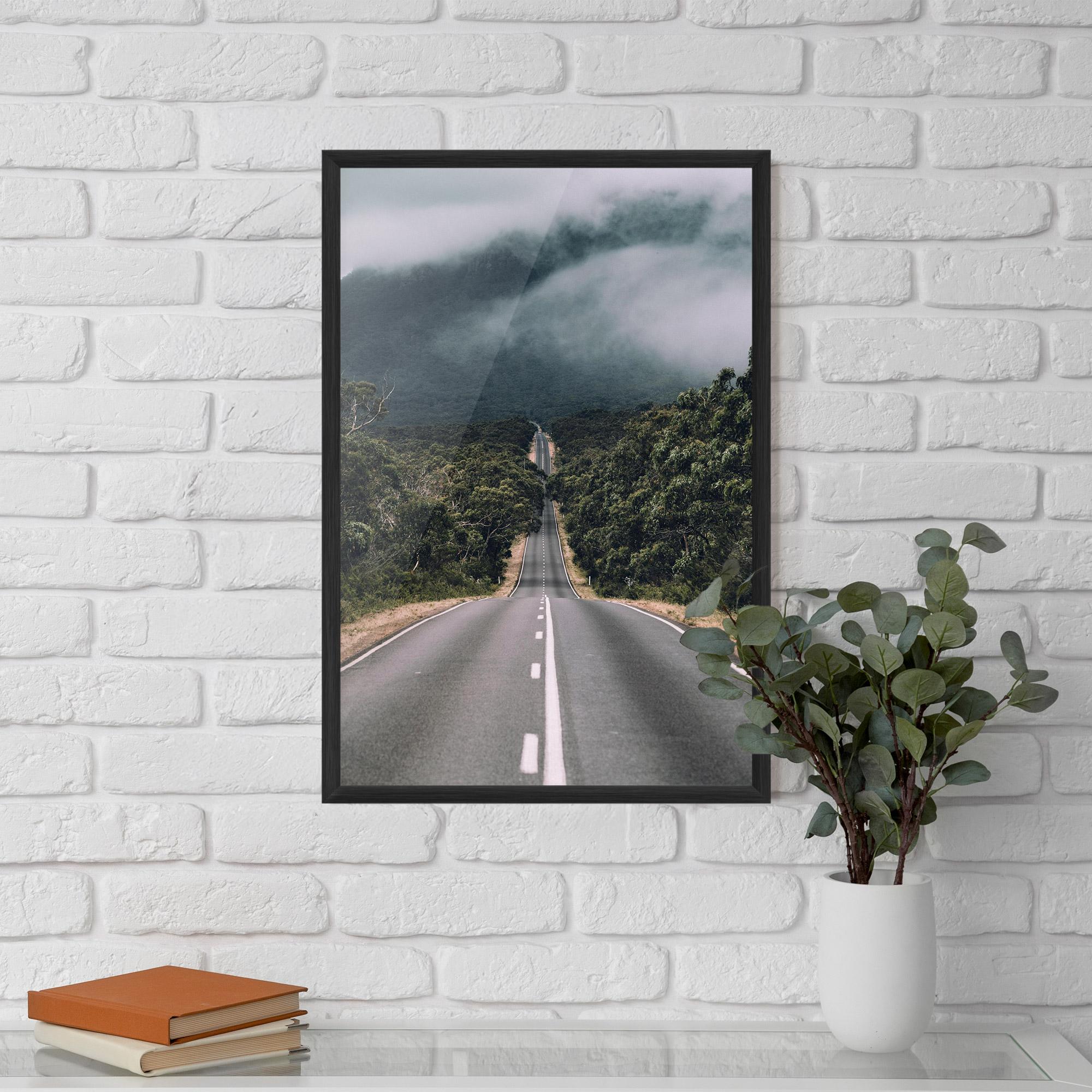 Plakat w Ramie Forest Driving Road mockup 5