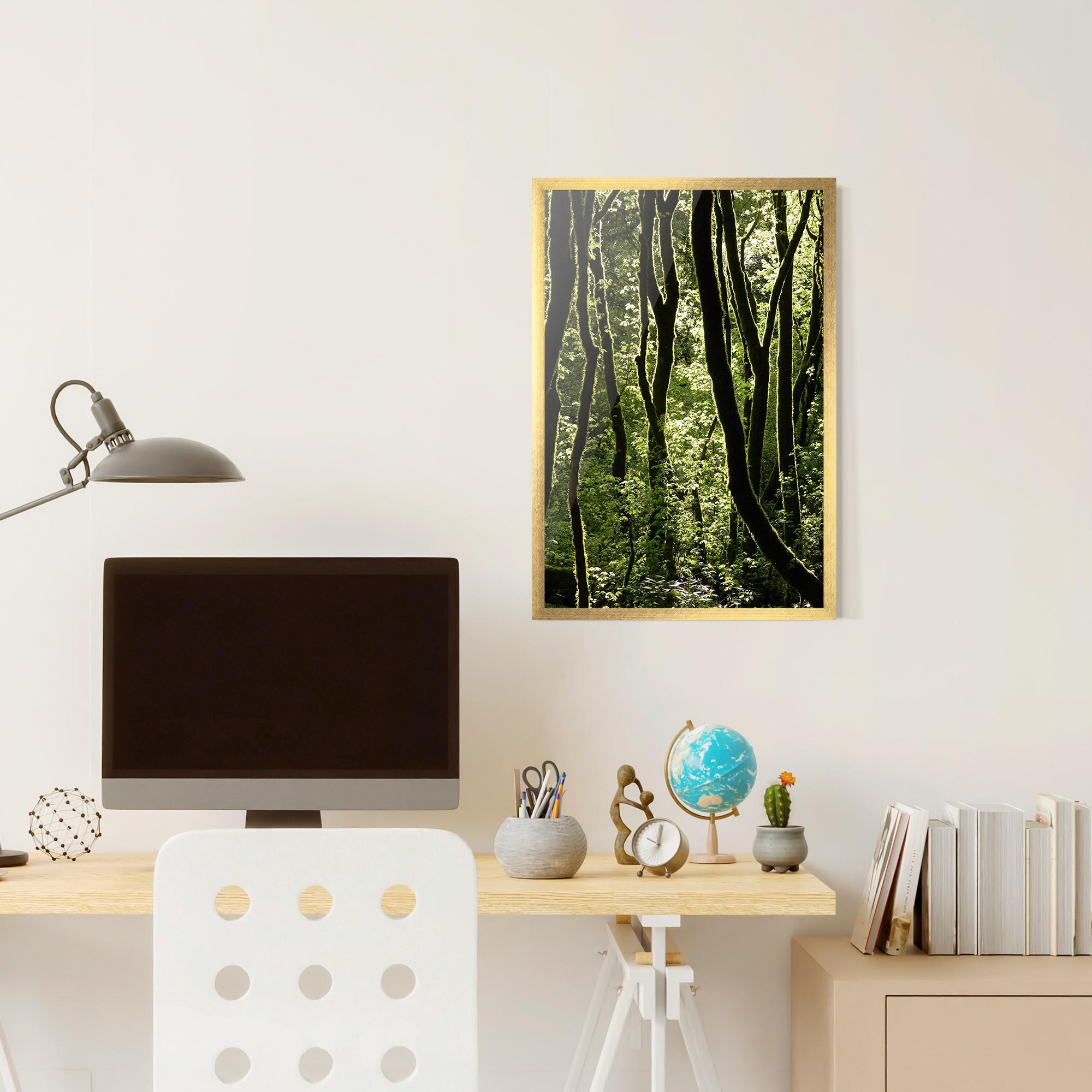 Plakat w Ramie Forest Black Trees mockup 6