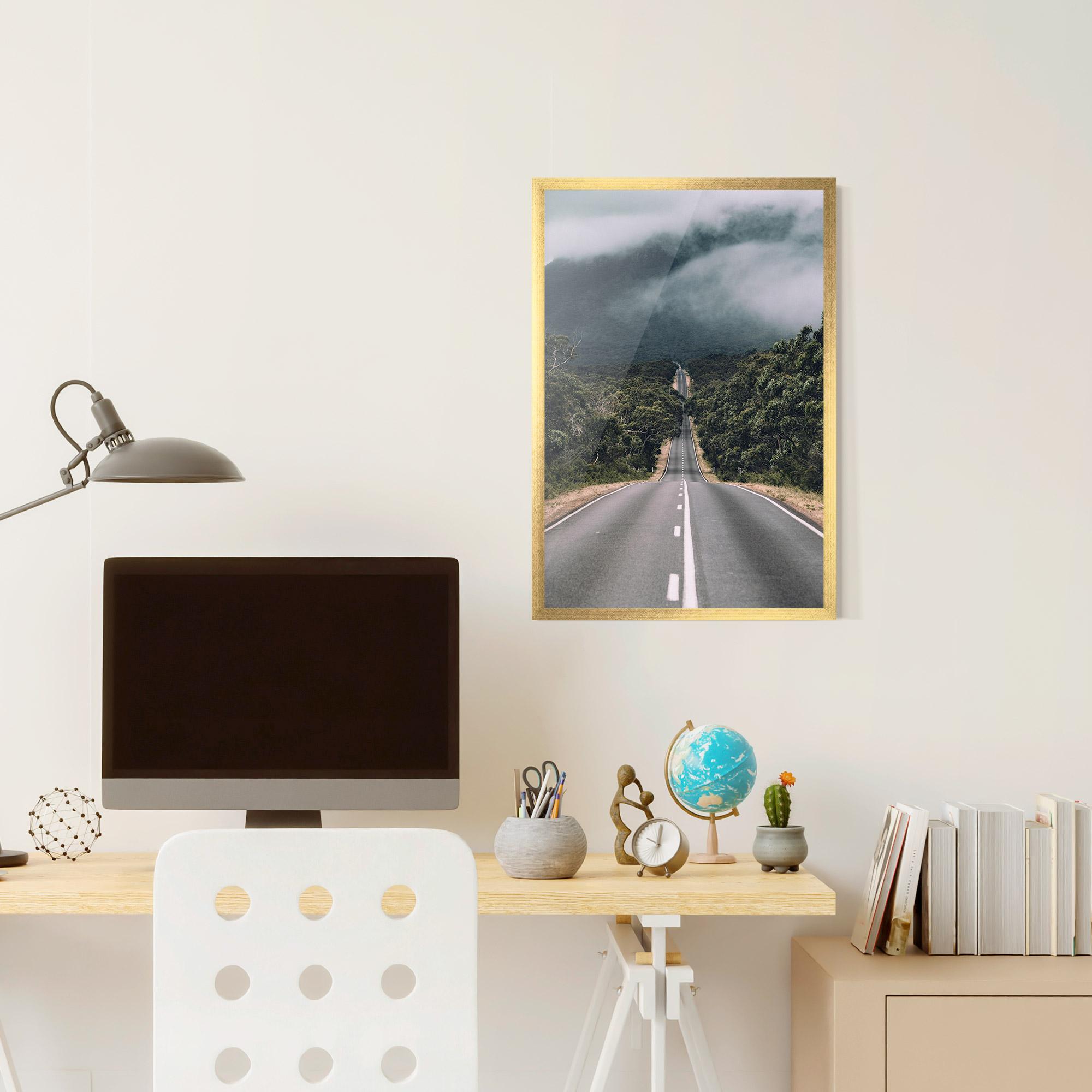 Plakat w Ramie Forest Driving Road mockup 6