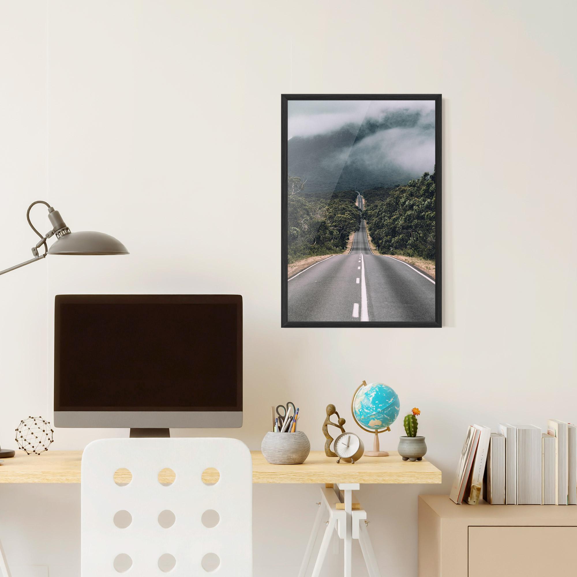 Plakat w Ramie Forest Driving Road mockup 6