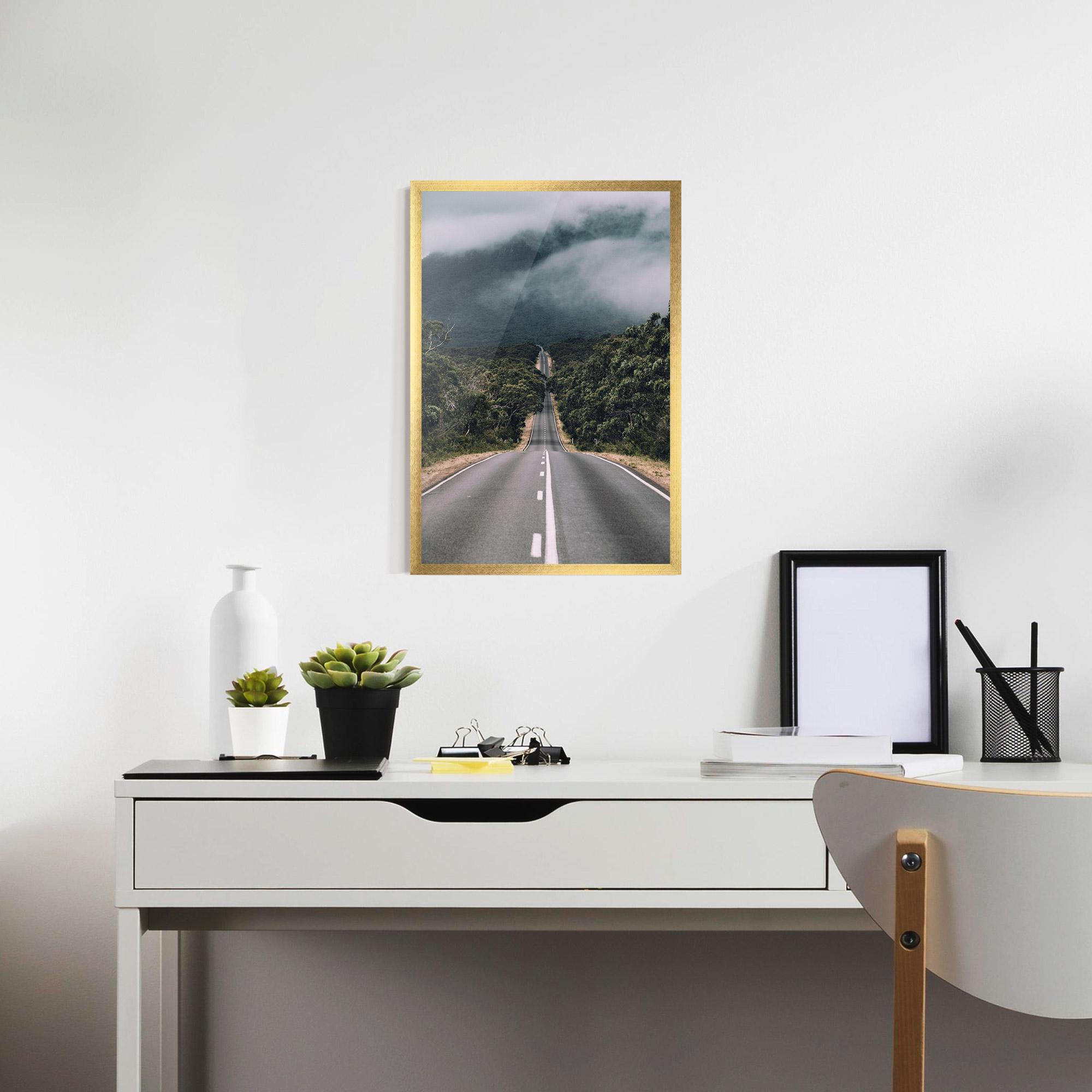 Plakat w Ramie Forest Driving Road mockup 7