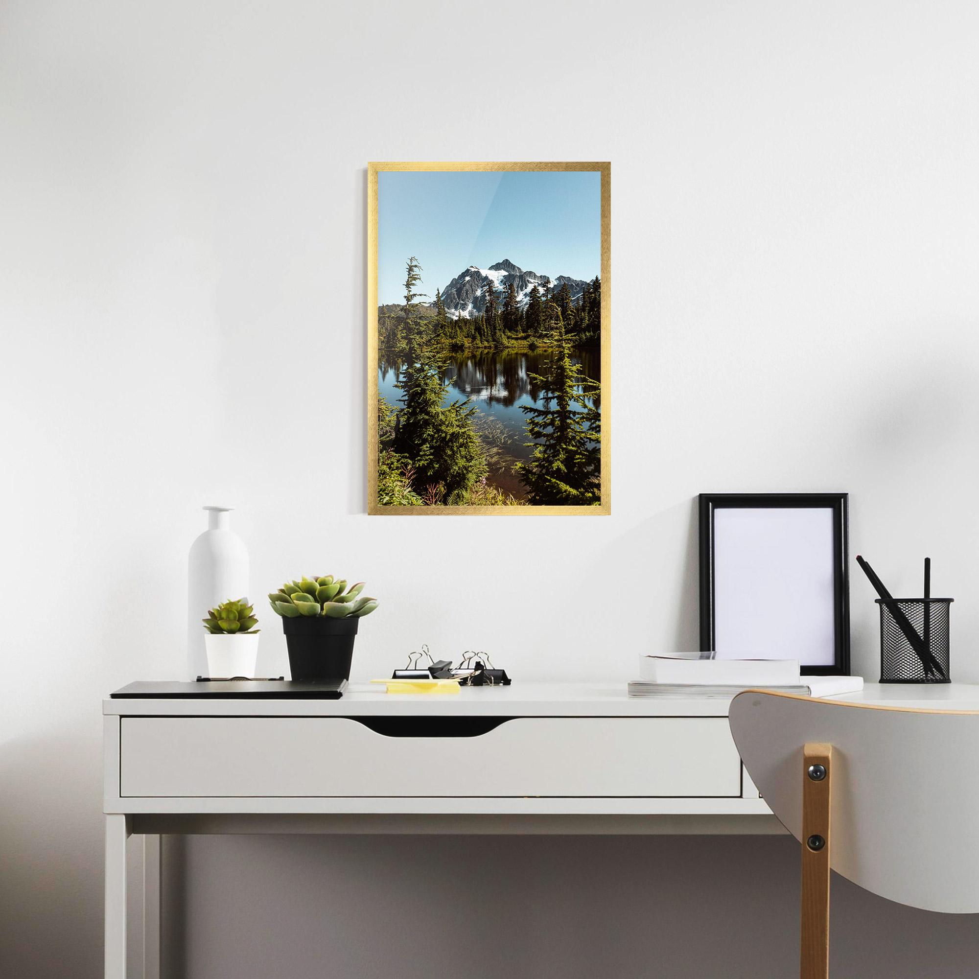 Plakat w Ramie Forest Snow Mountain mockup 7