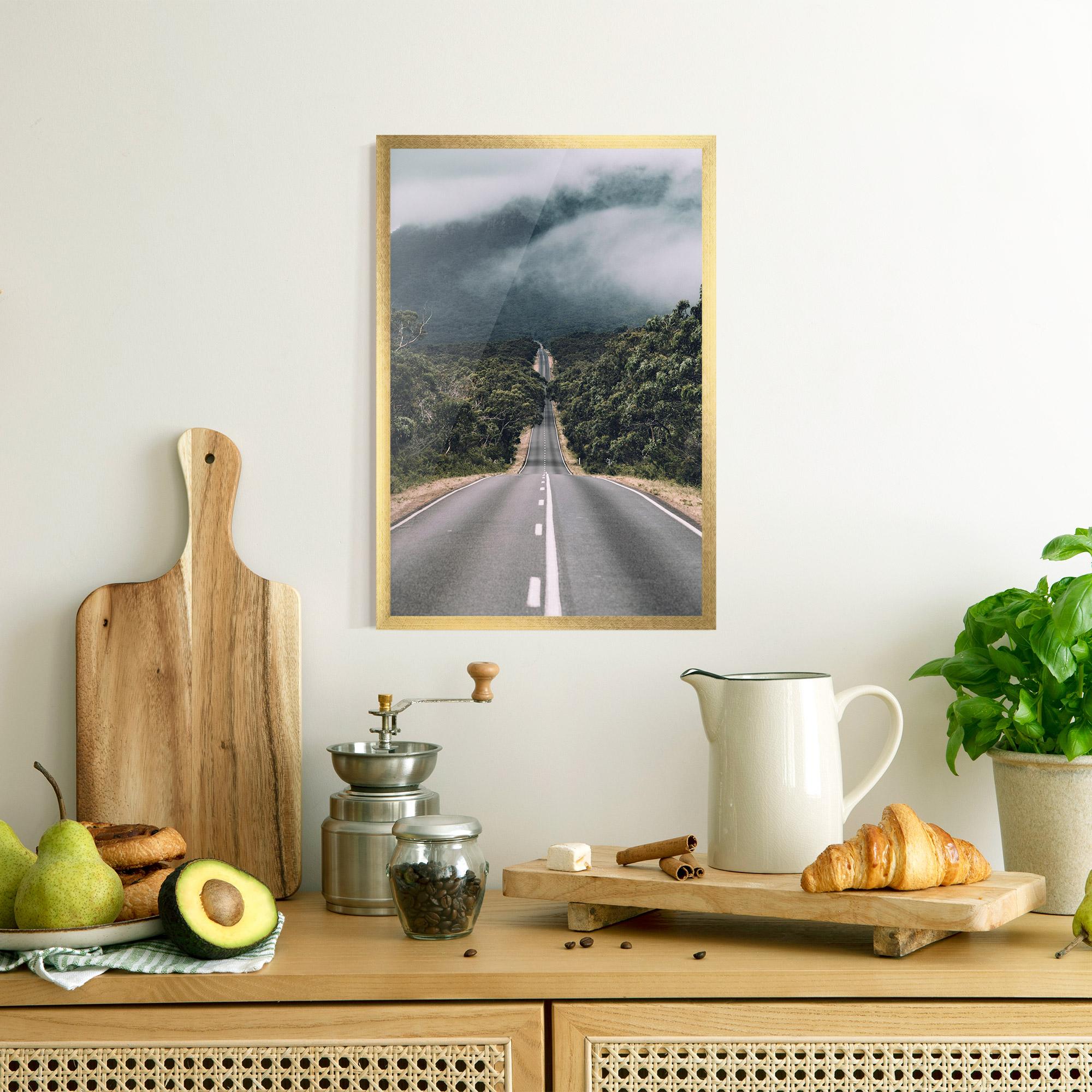 Plakat w Ramie Forest Driving Road mockup 8