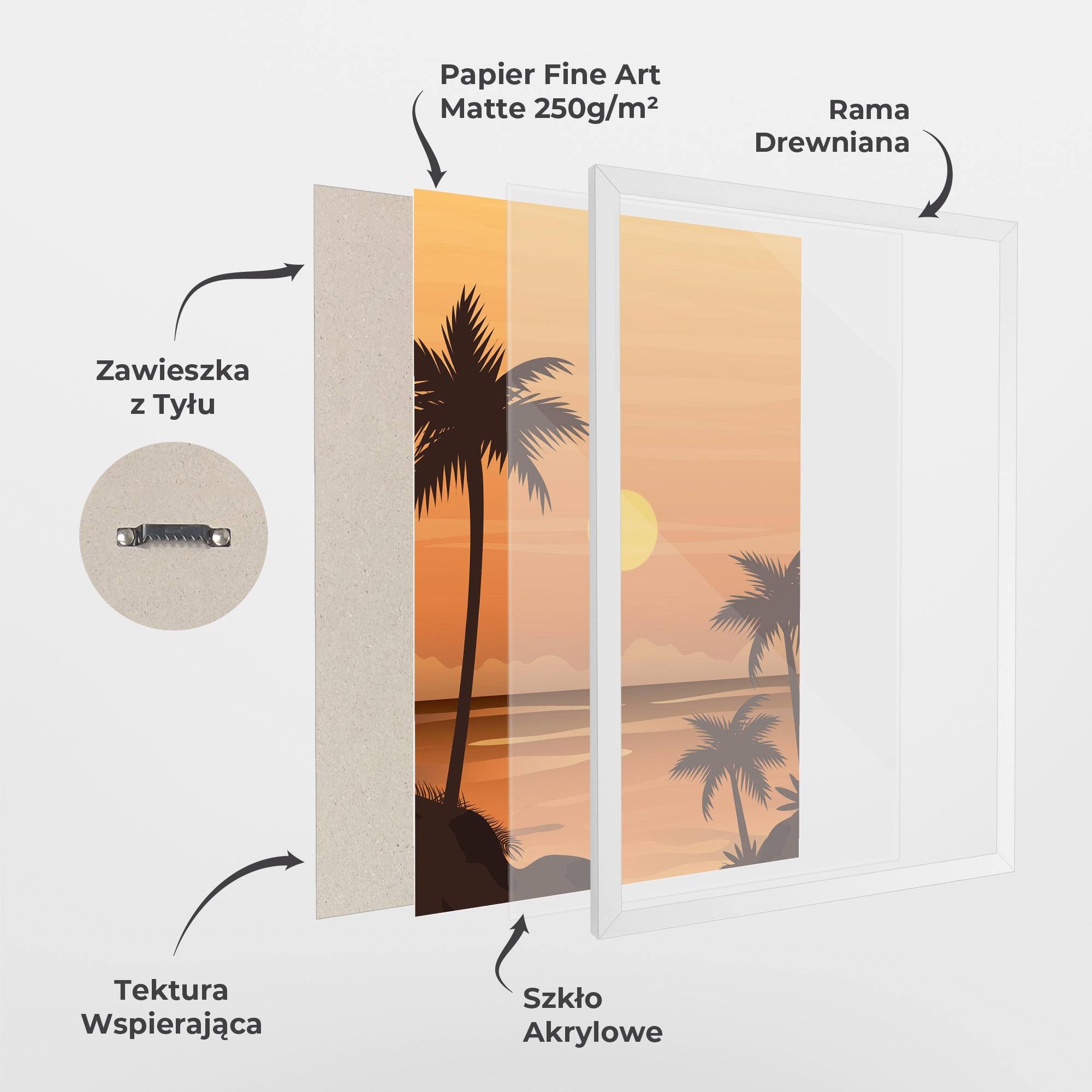 Plakat w Ramie Sunset Beach 01 mockup 1