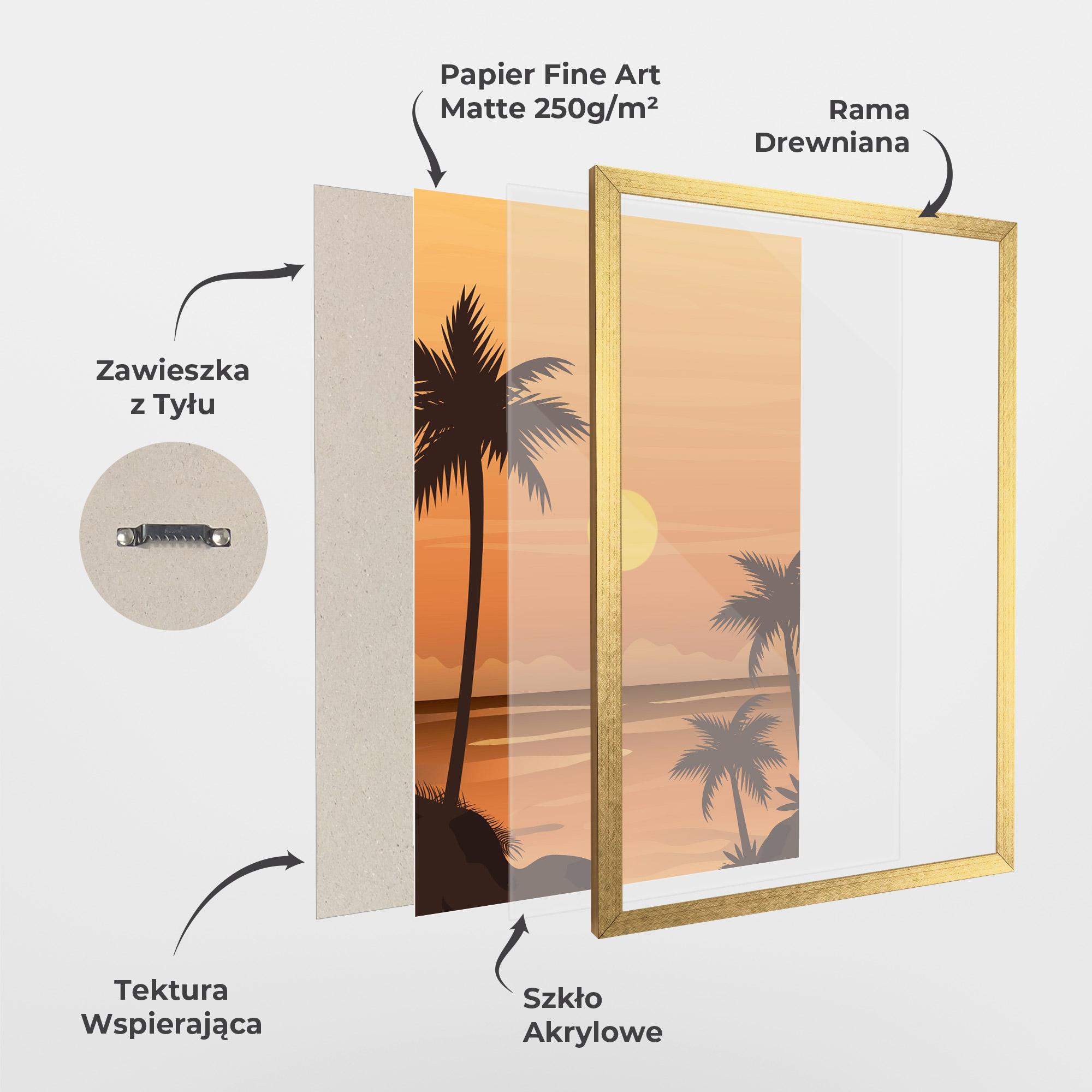 Plakat w Ramie Sunset Beach 01 mockup 1