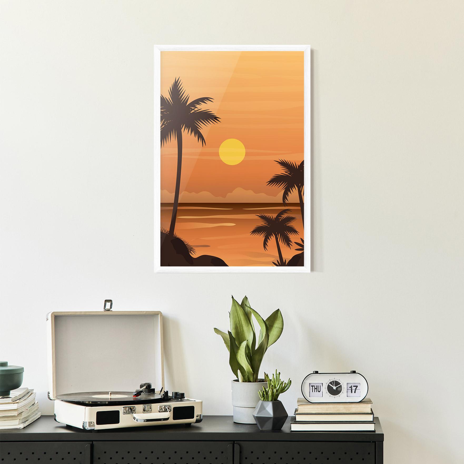 Plakat w Ramie Sunset Beach 01 mockup 2