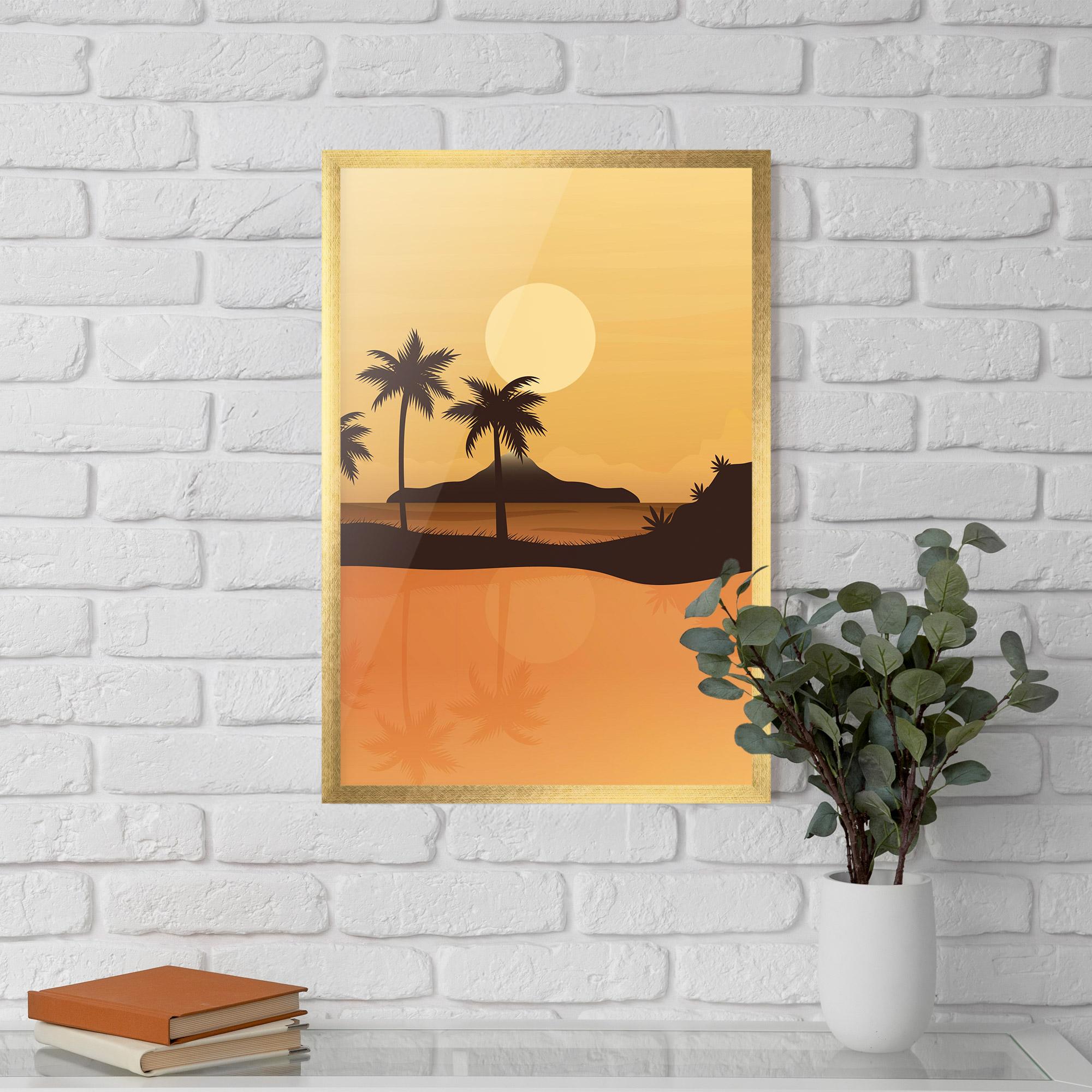Plakat w Ramie Sunset Beach 02 mockup 5