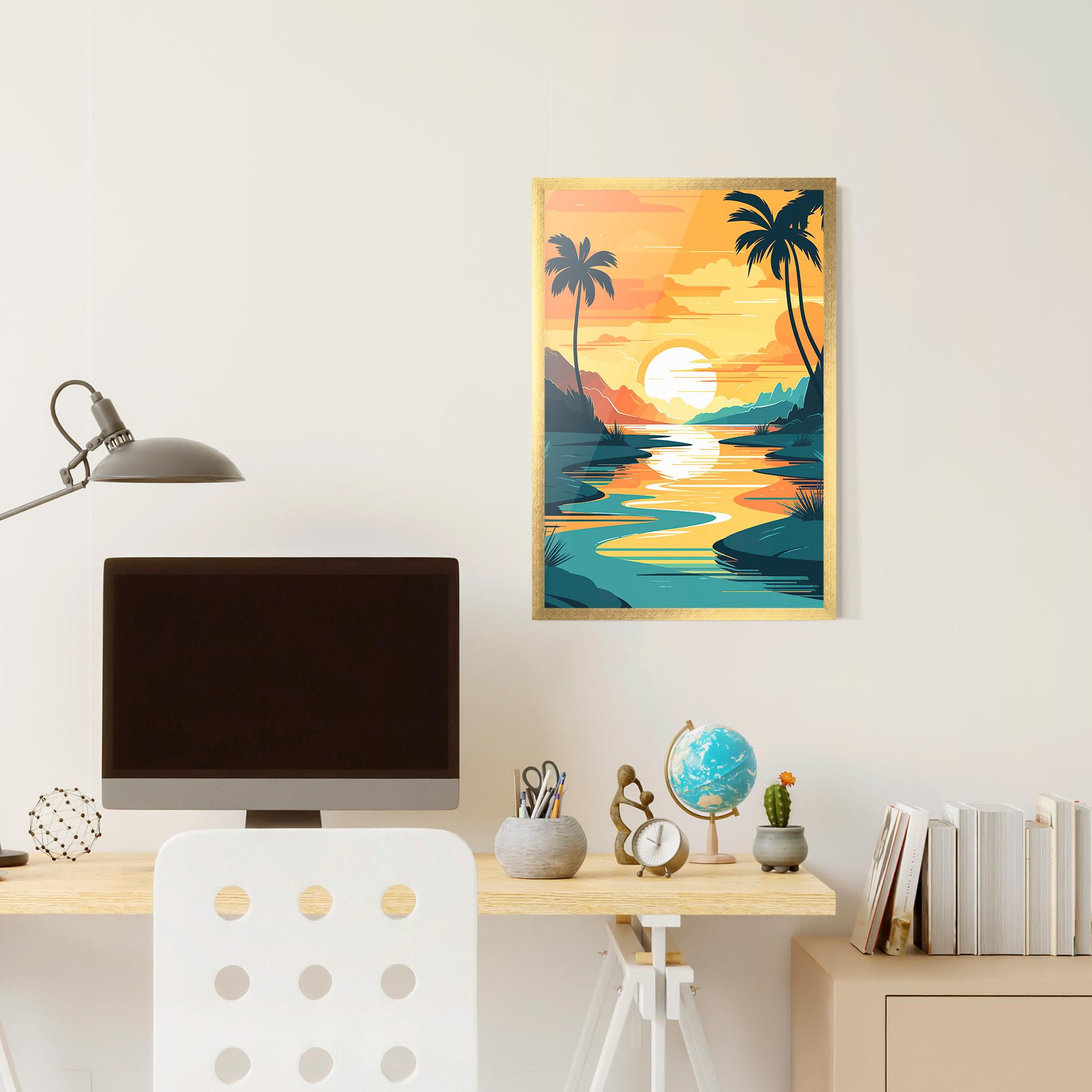 Plakat w Ramie Beach Water mockup 6