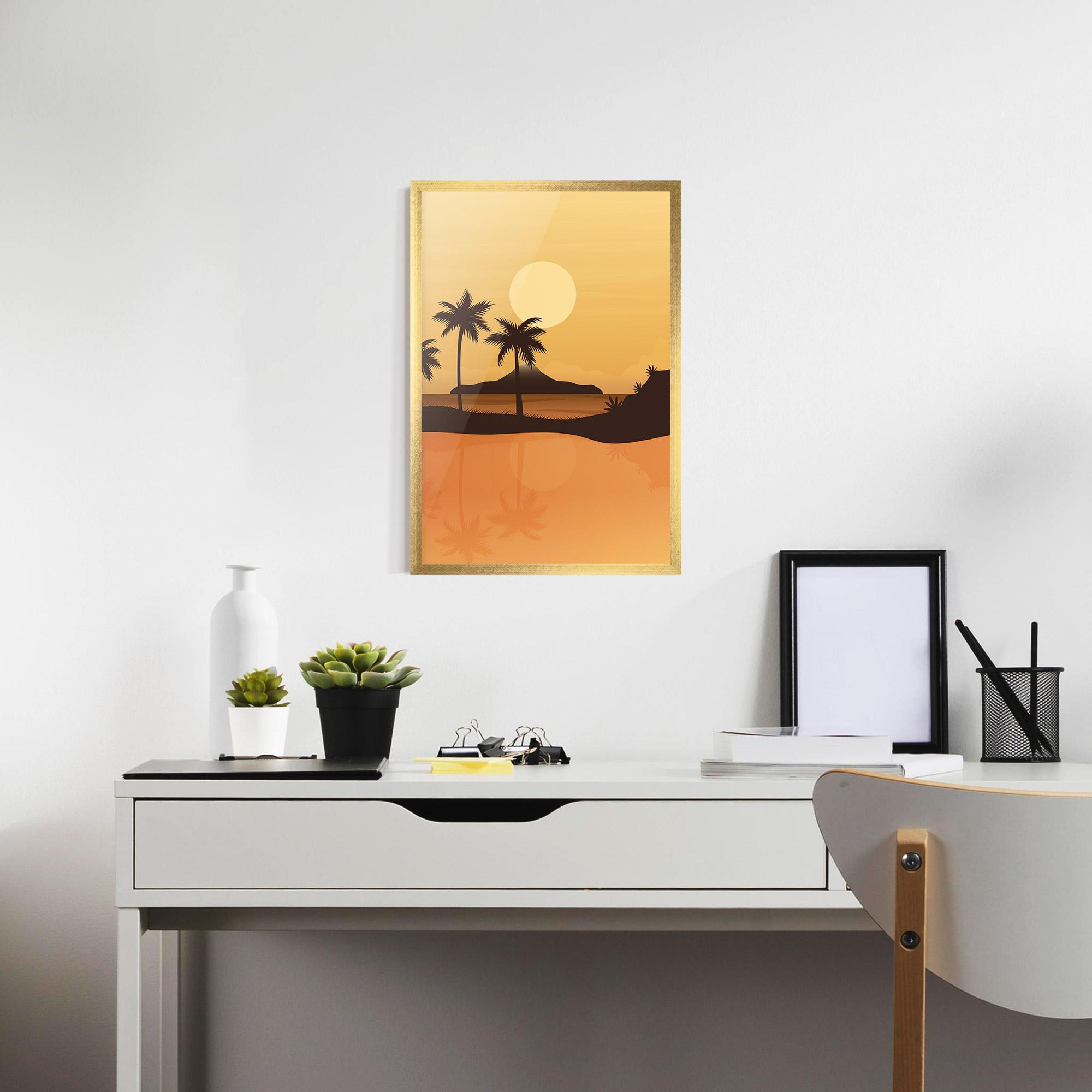 Plakat w Ramie Sunset Beach 02 mockup 7
