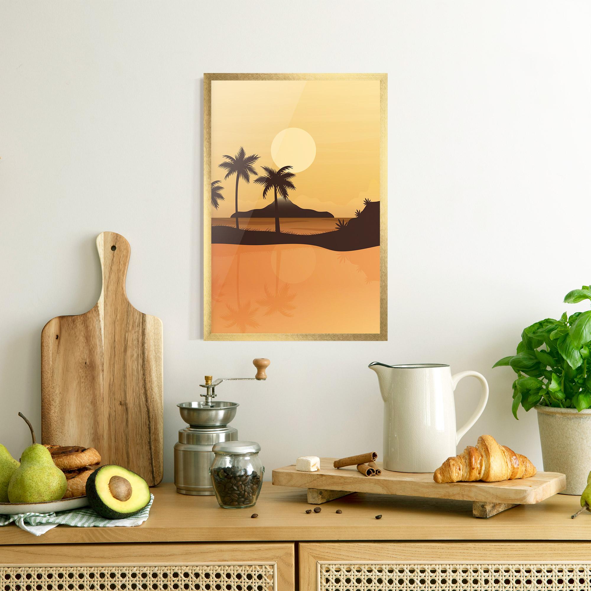 Plakat w Ramie Sunset Beach 02 mockup 8