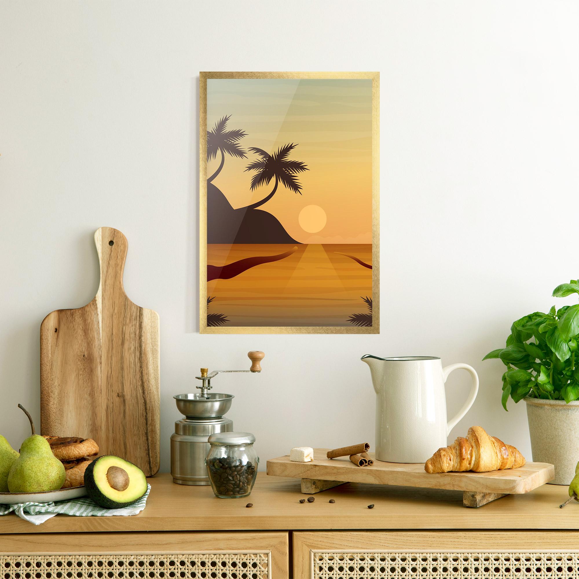 Plakat w Ramie Sunset Beach 03 mockup 8