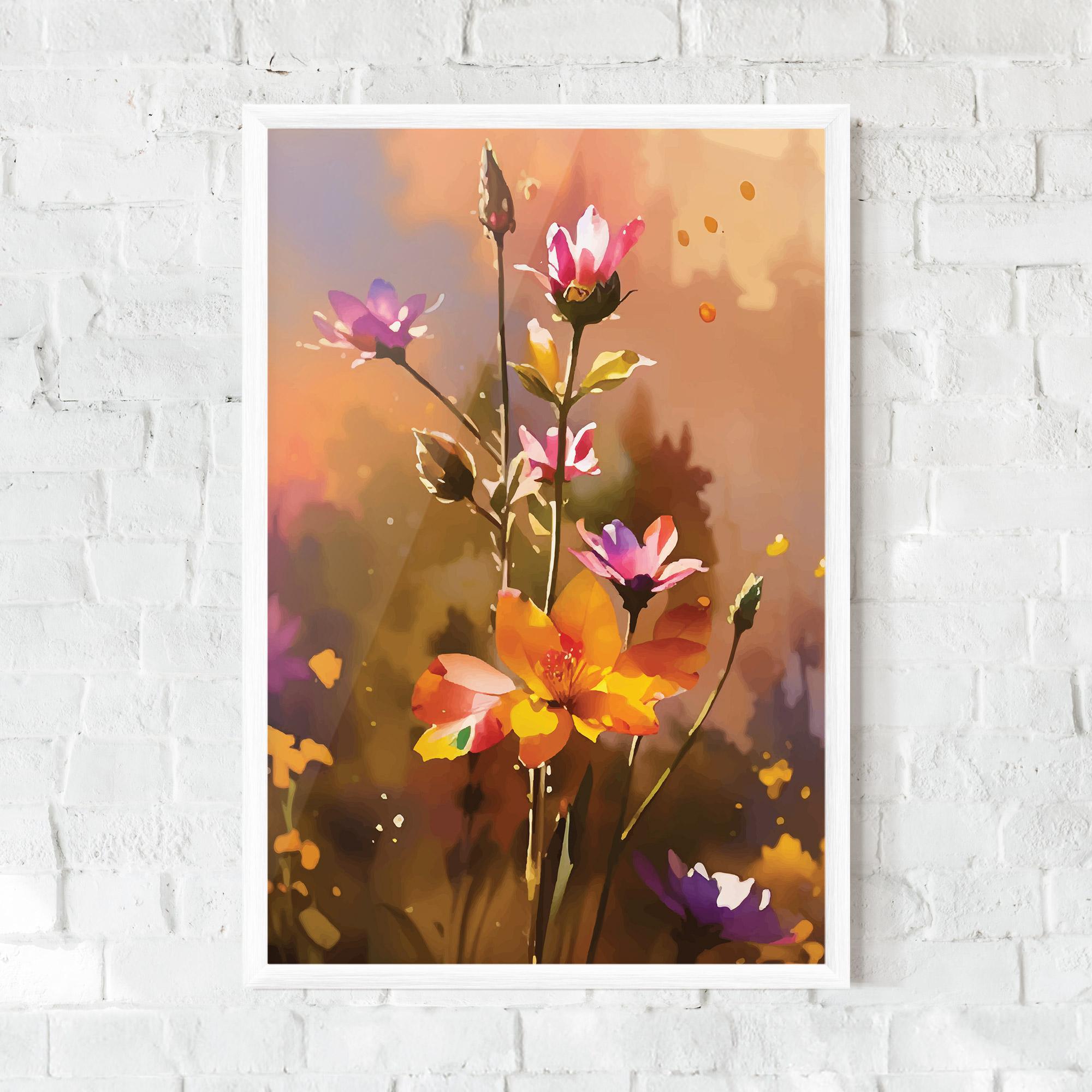 Plakat w Ramie Orange Pink Spring mockup 0