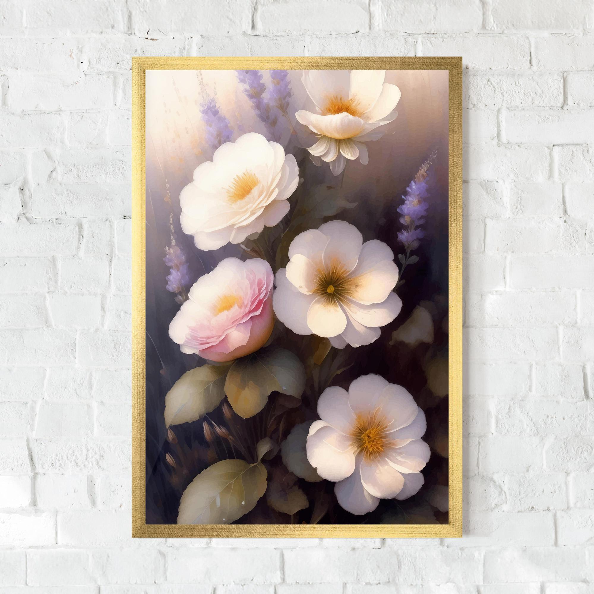 Plakat w Ramie Cream Flower Spring mockup 0