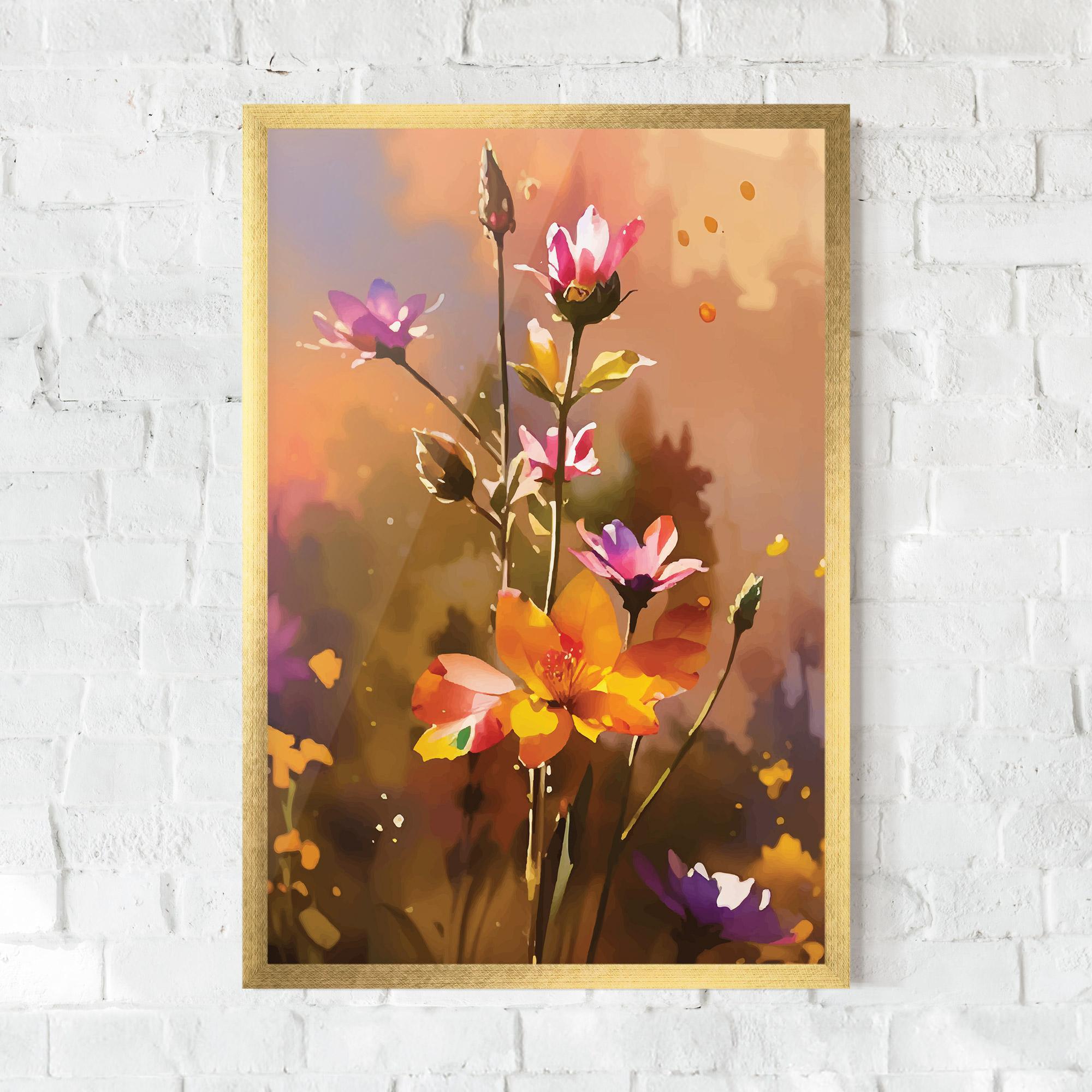 Plakat w Ramie Orange Pink Spring mockup 0