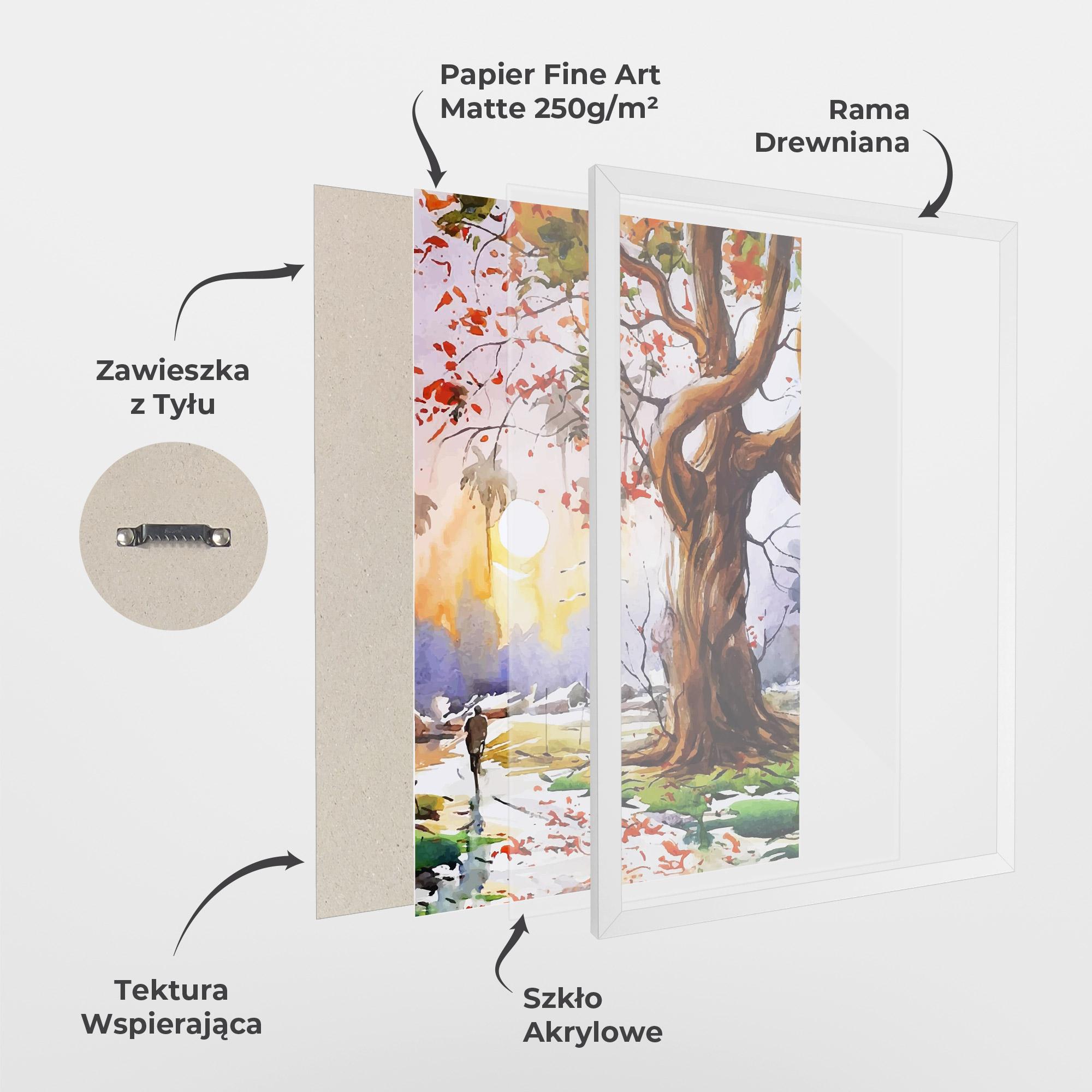 Plakat w Ramie Watercolor Spring Tree mockup 1