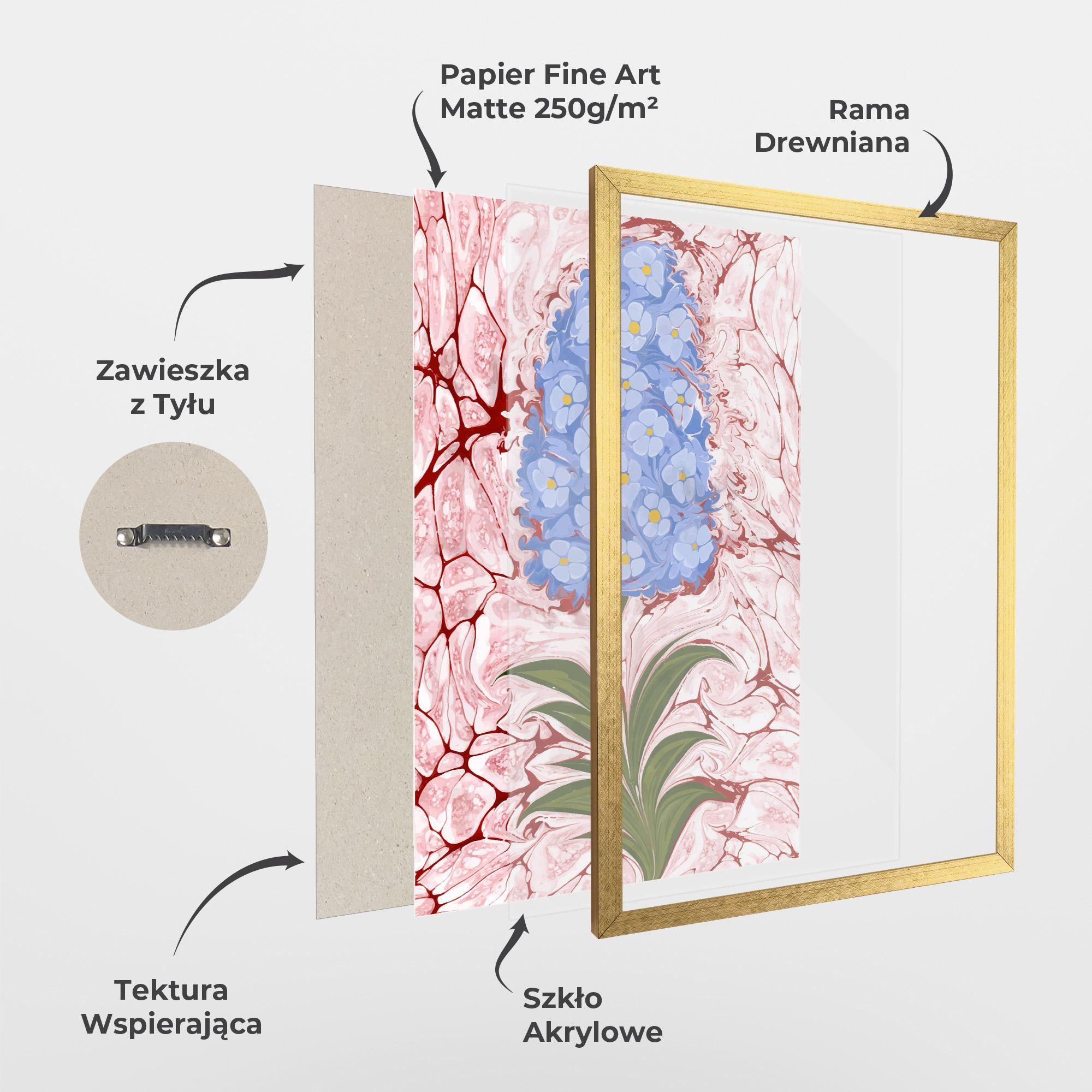 Plakat w Ramie Blue Spring Flower mockup 1