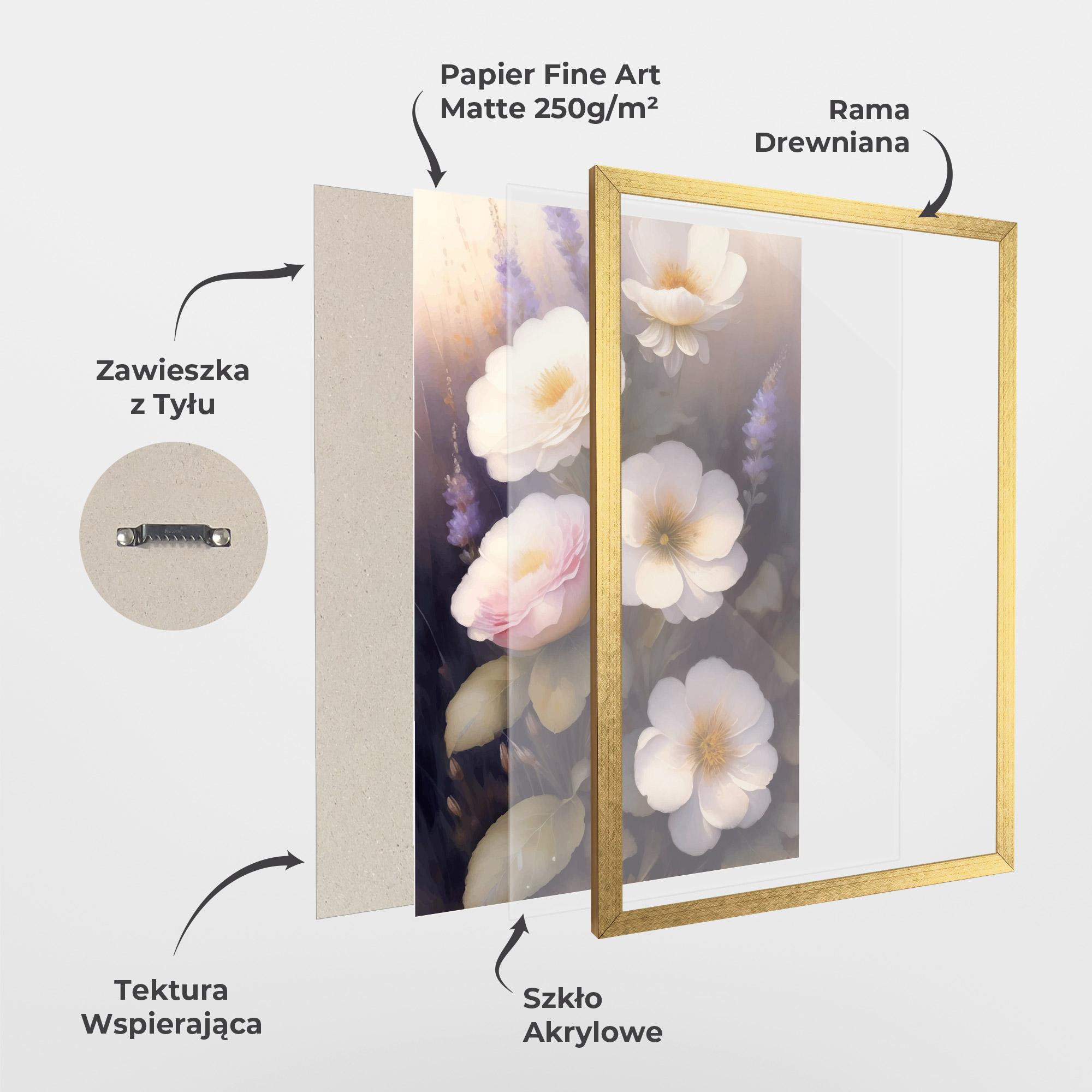 Plakat w Ramie Cream Flower Spring mockup 1