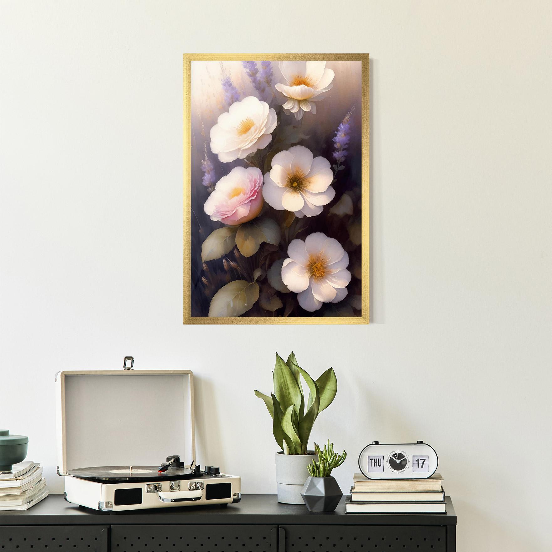 Plakat w Ramie Cream Flower Spring mockup 2