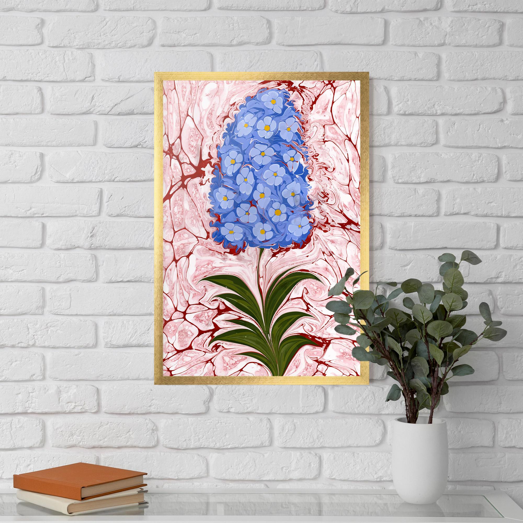 Plakat w Ramie Blue Spring Flower mockup 5