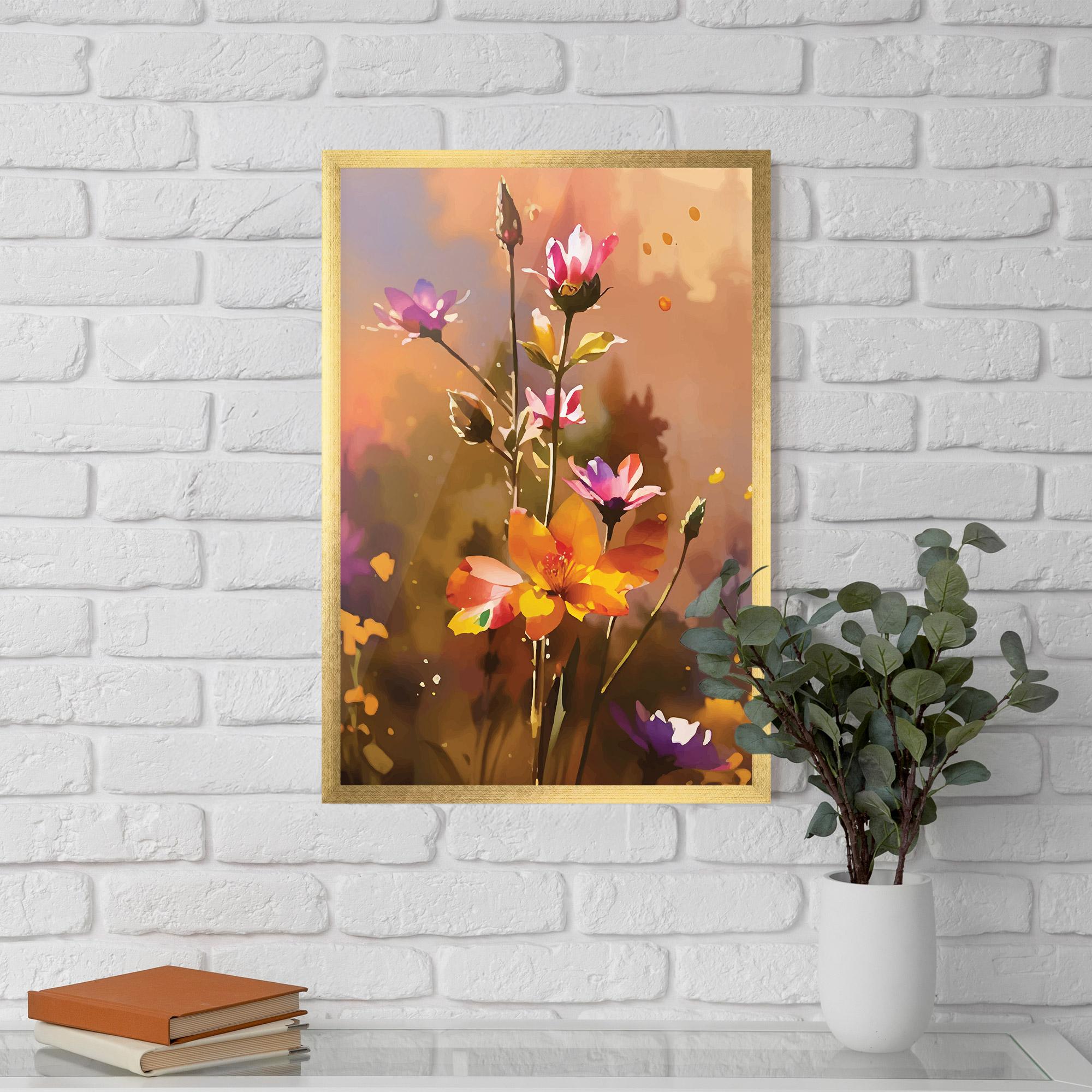 Plakat w Ramie Orange Pink Spring mockup 5