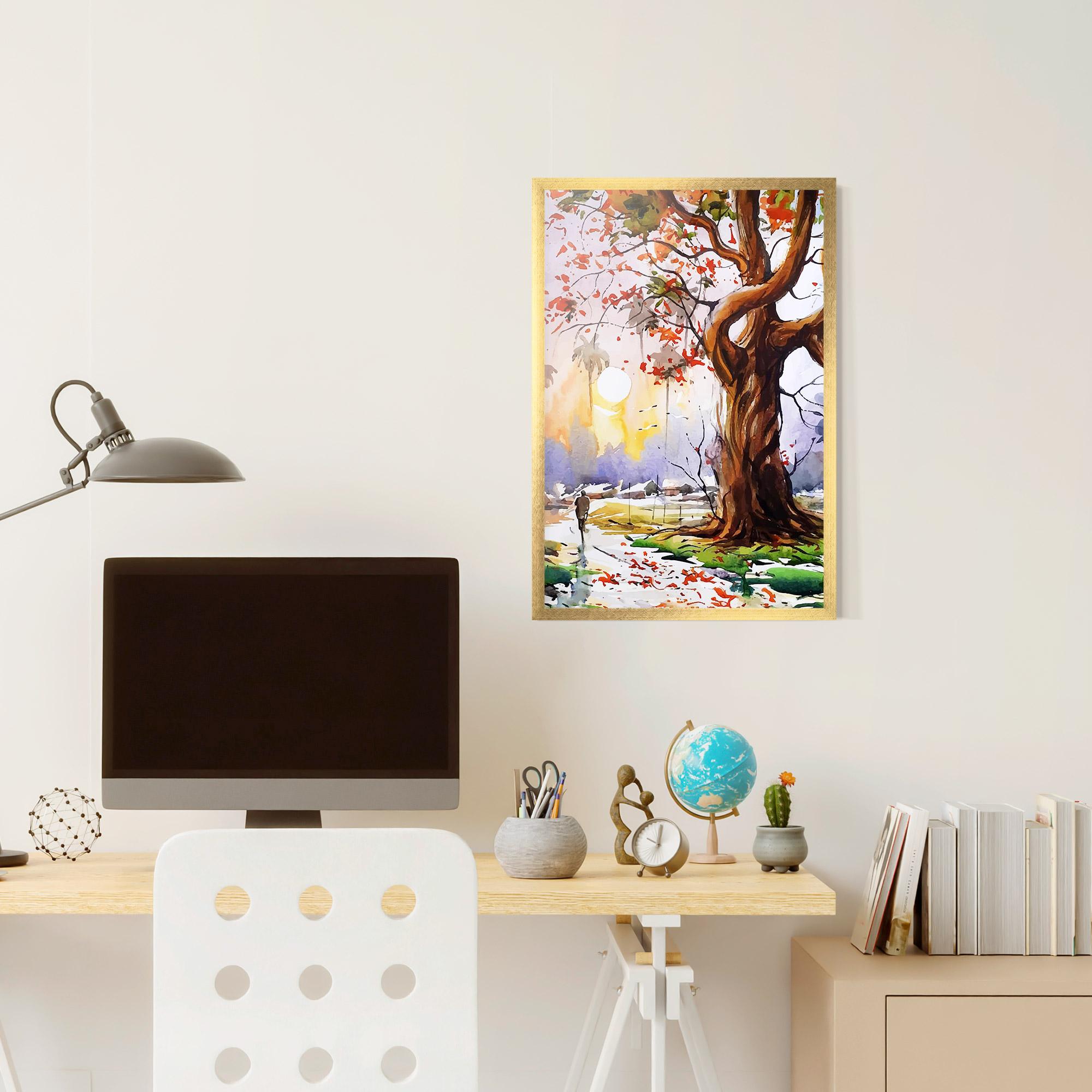 Plakat w Ramie Watercolor Spring Tree mockup 6