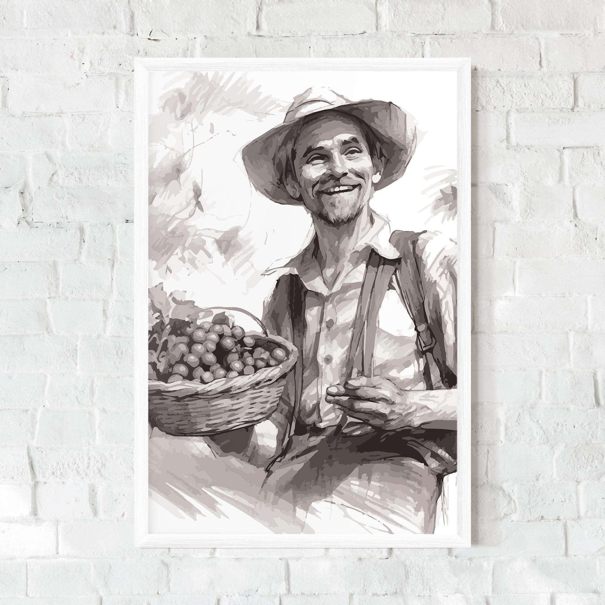 Plakat w Ramie Happy Farmer mockup 0