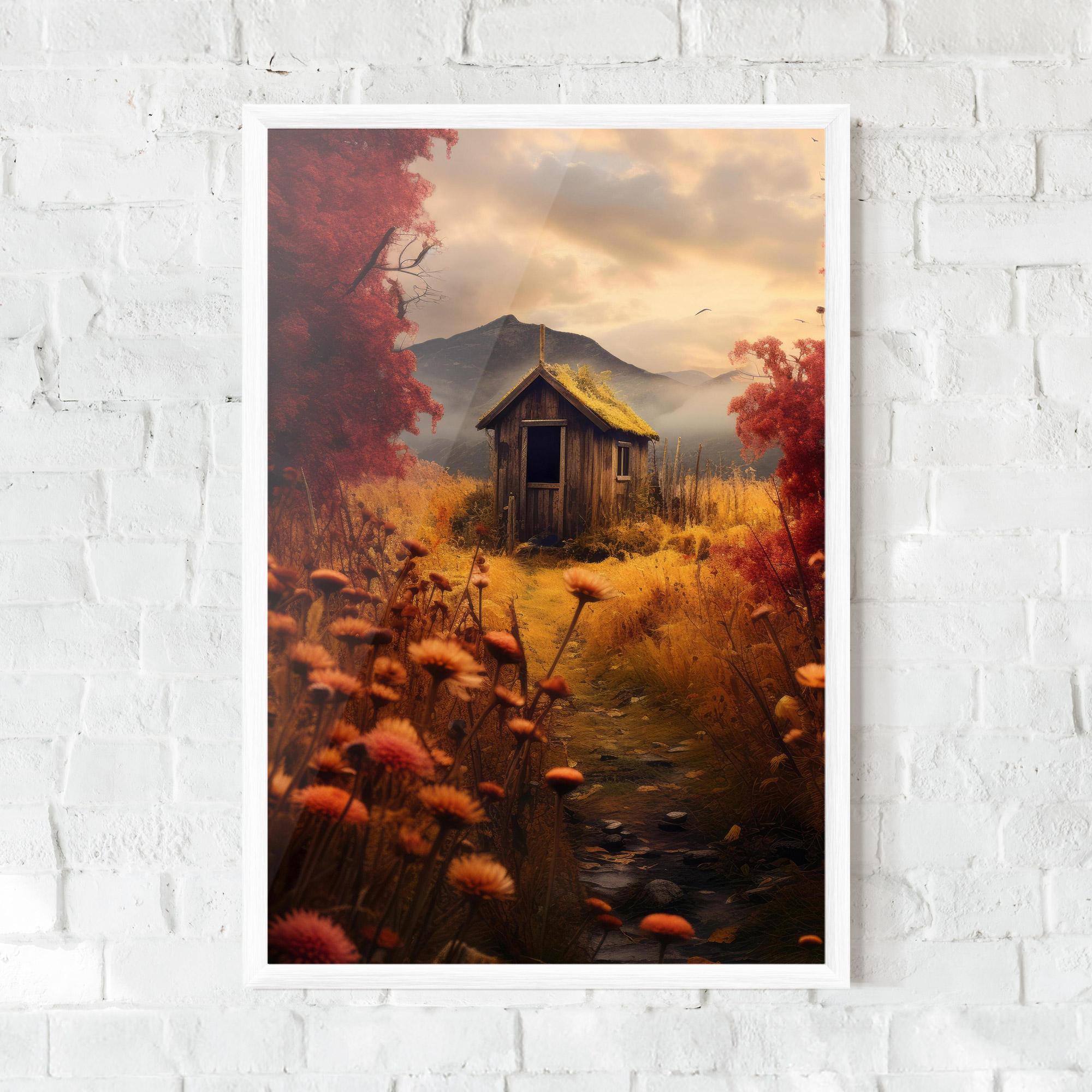 Plakat w Ramie Small Cabin Field mockup 0