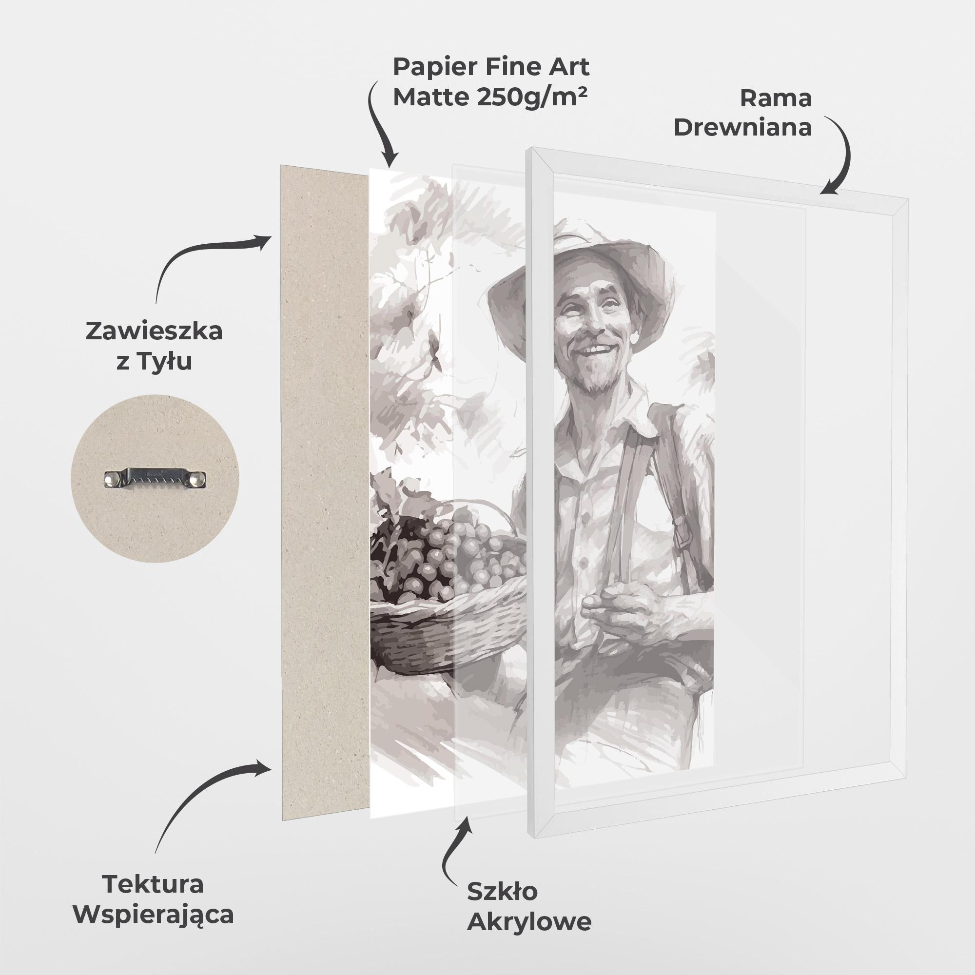 Plakat w Ramie Happy Farmer mockup 1