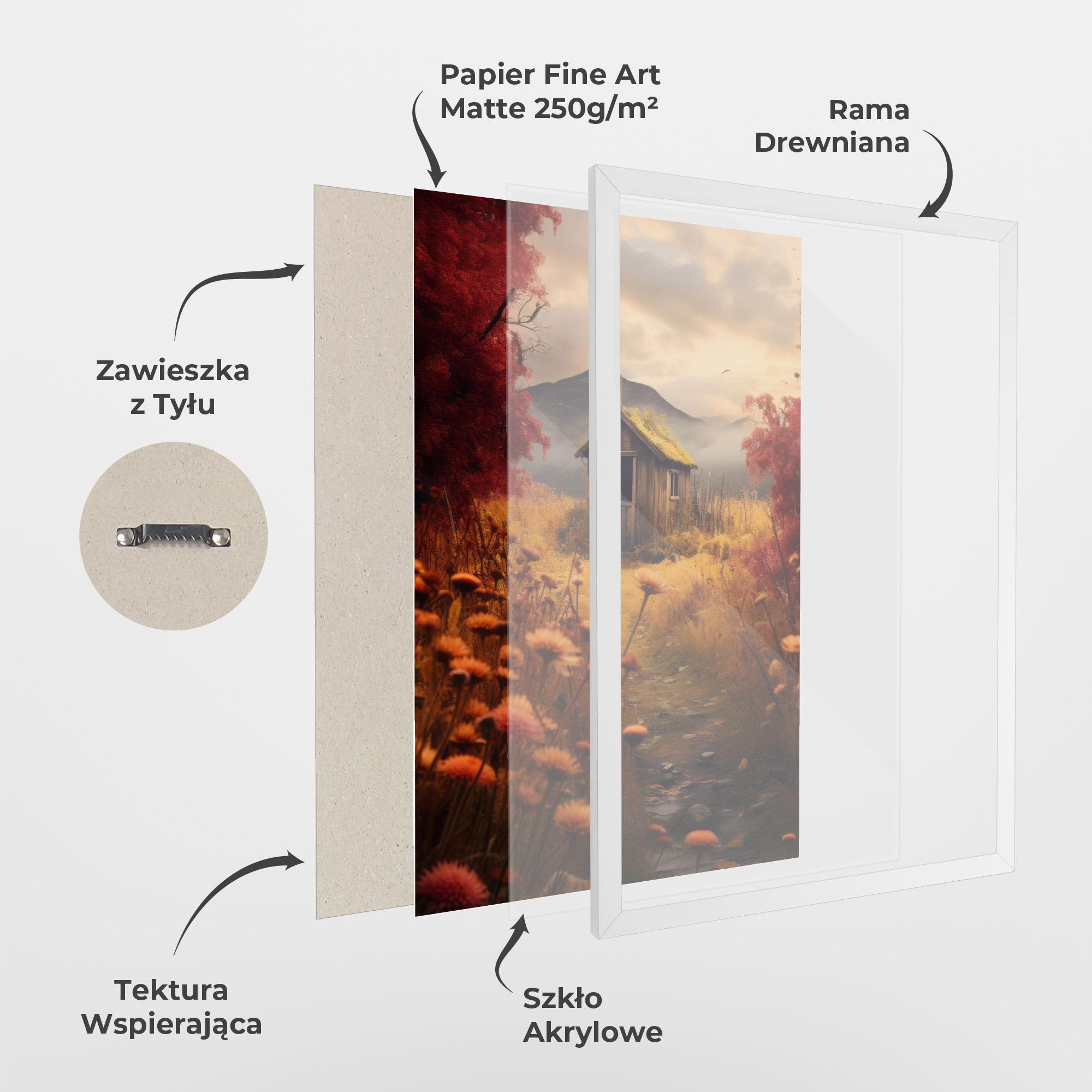 Plakat w Ramie Small Cabin Field mockup 1