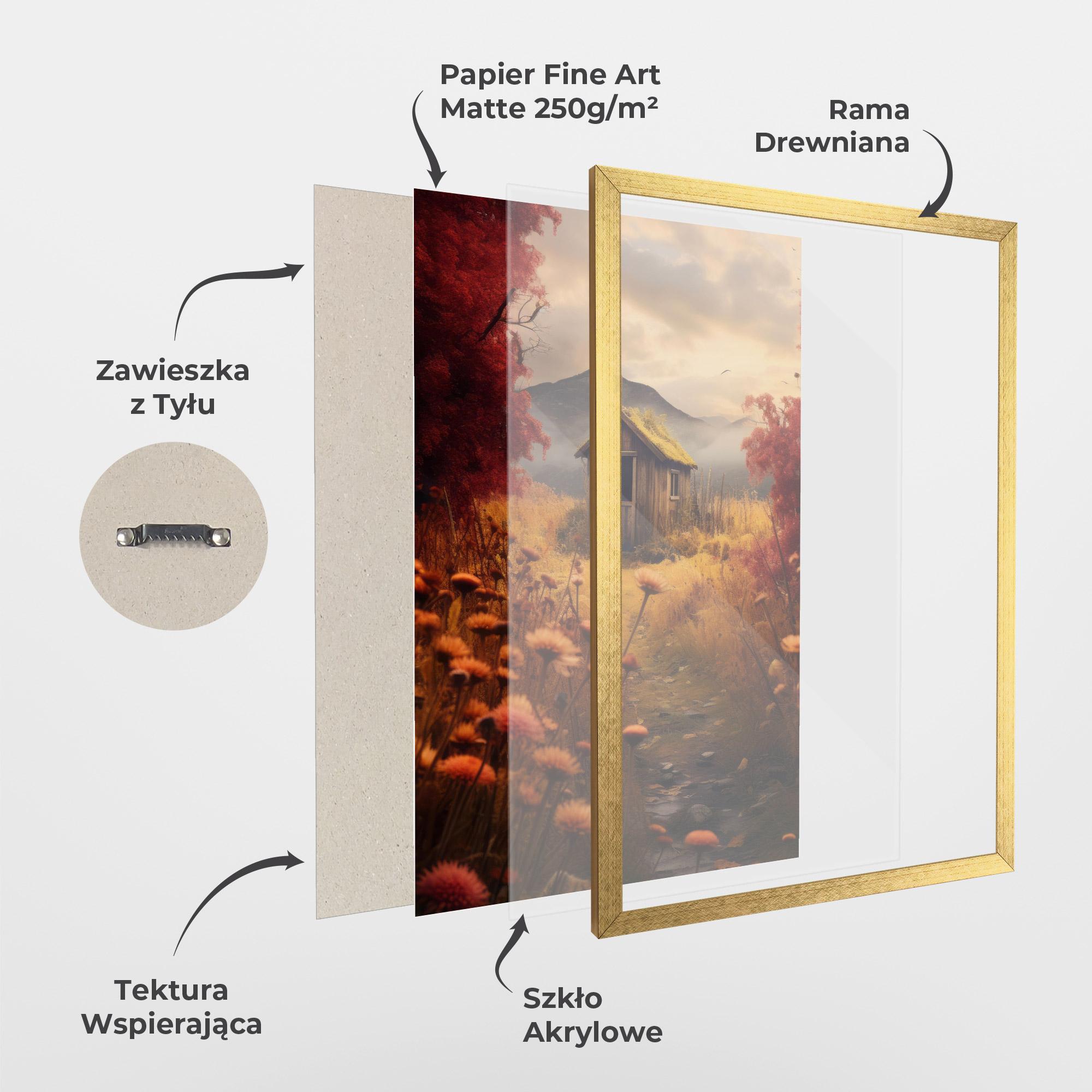 Plakat w Ramie Small Cabin Field mockup 1