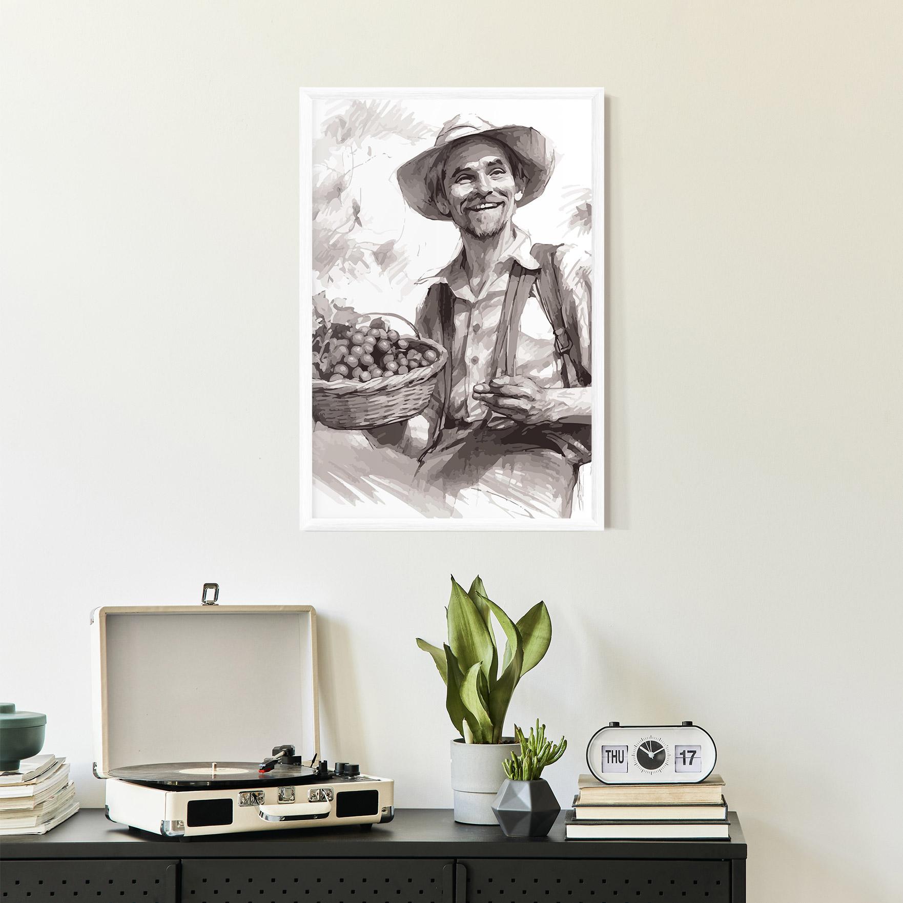Plakat w Ramie Happy Farmer mockup 2