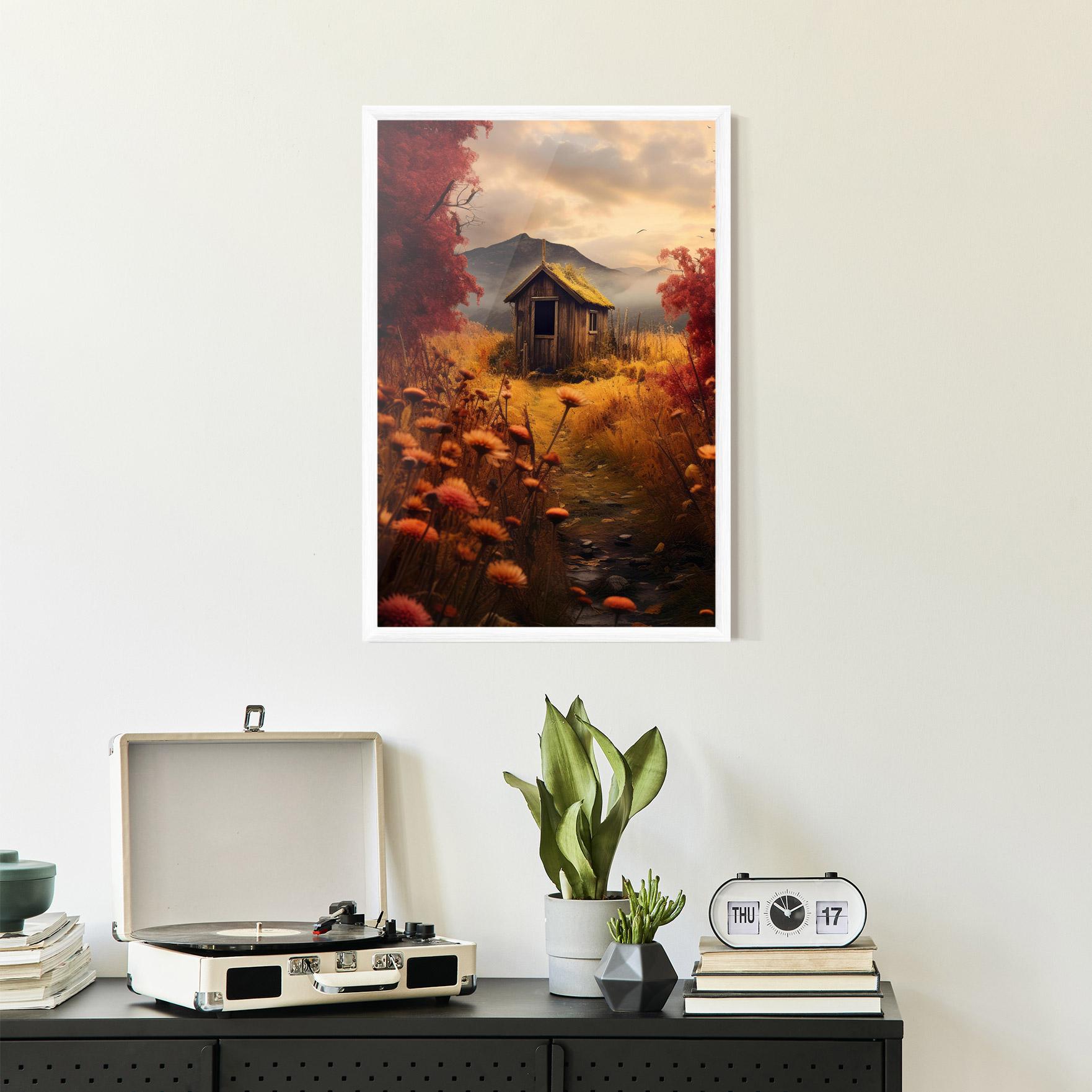 Plakat w Ramie Small Cabin Field mockup 2