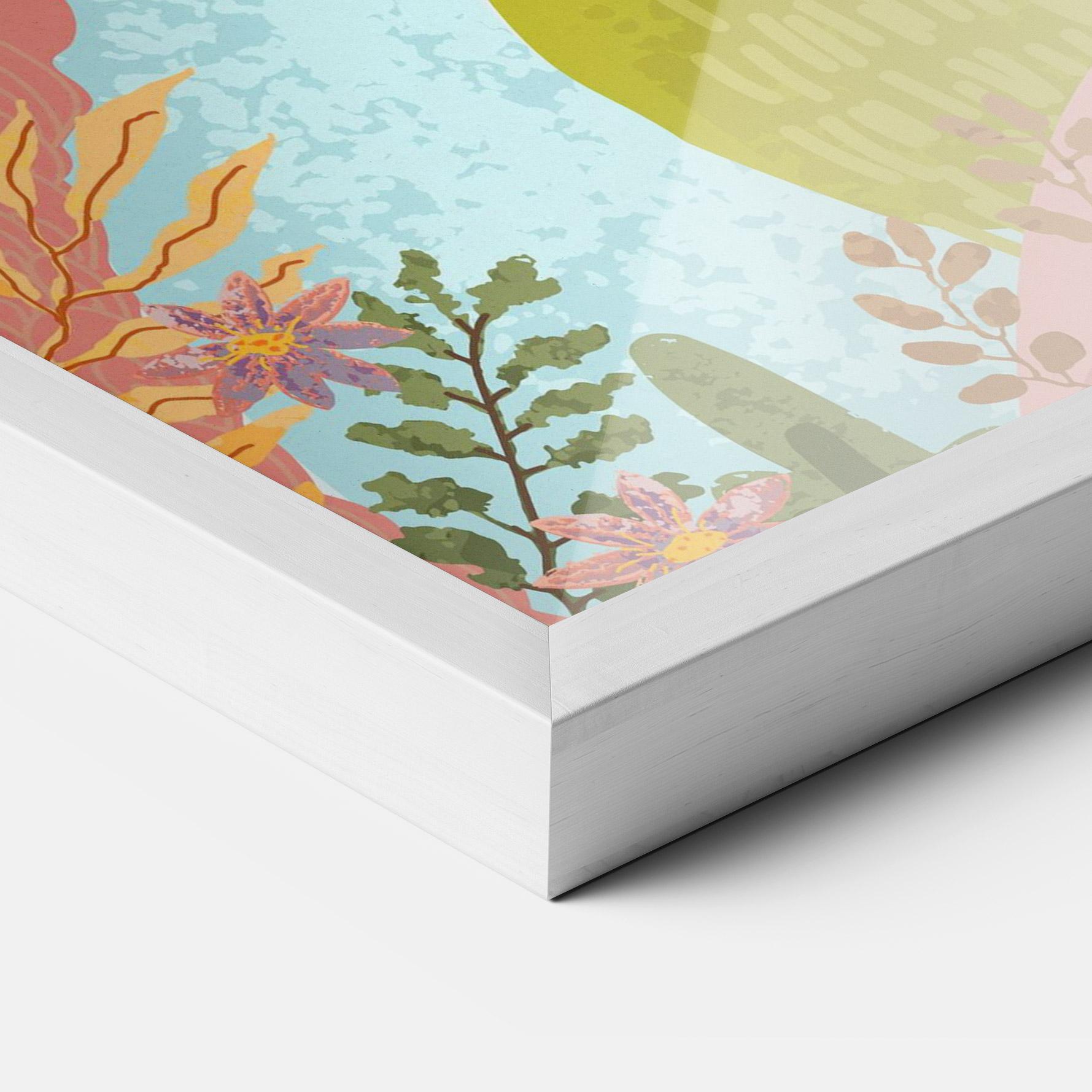 Plakat w Ramie Pink House View mockup 3