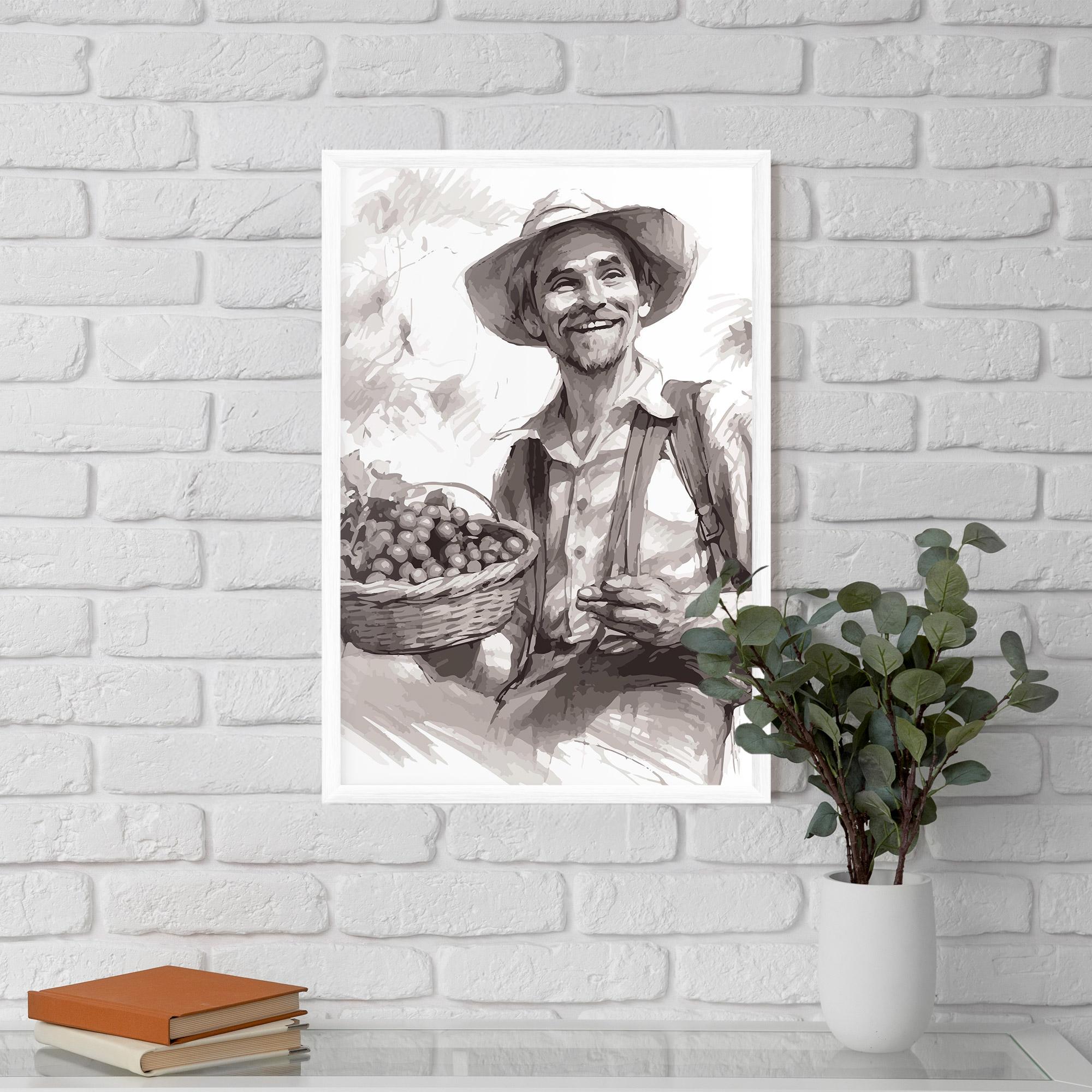 Plakat w Ramie Happy Farmer mockup 5