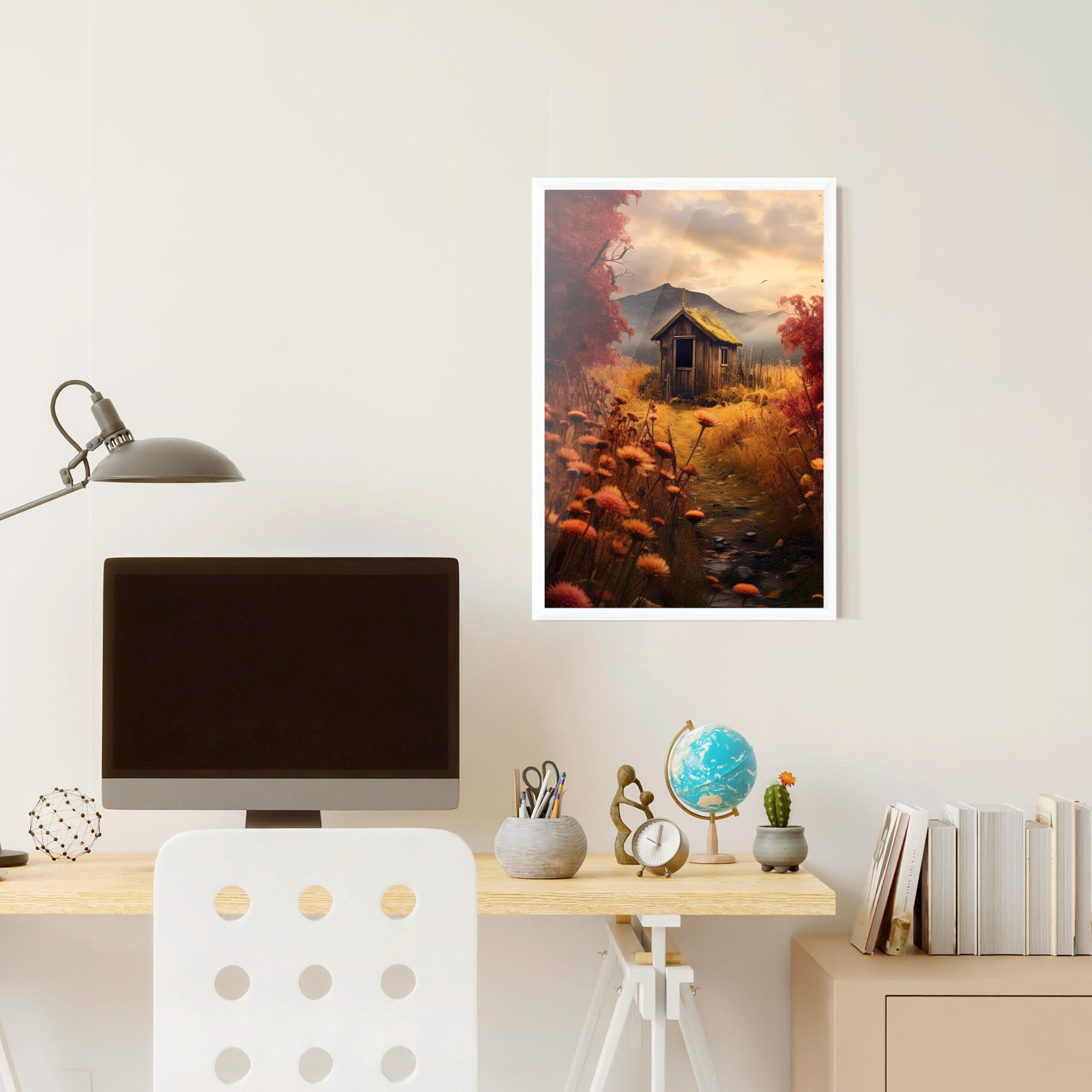 Plakat w Ramie Small Cabin Field mockup 6