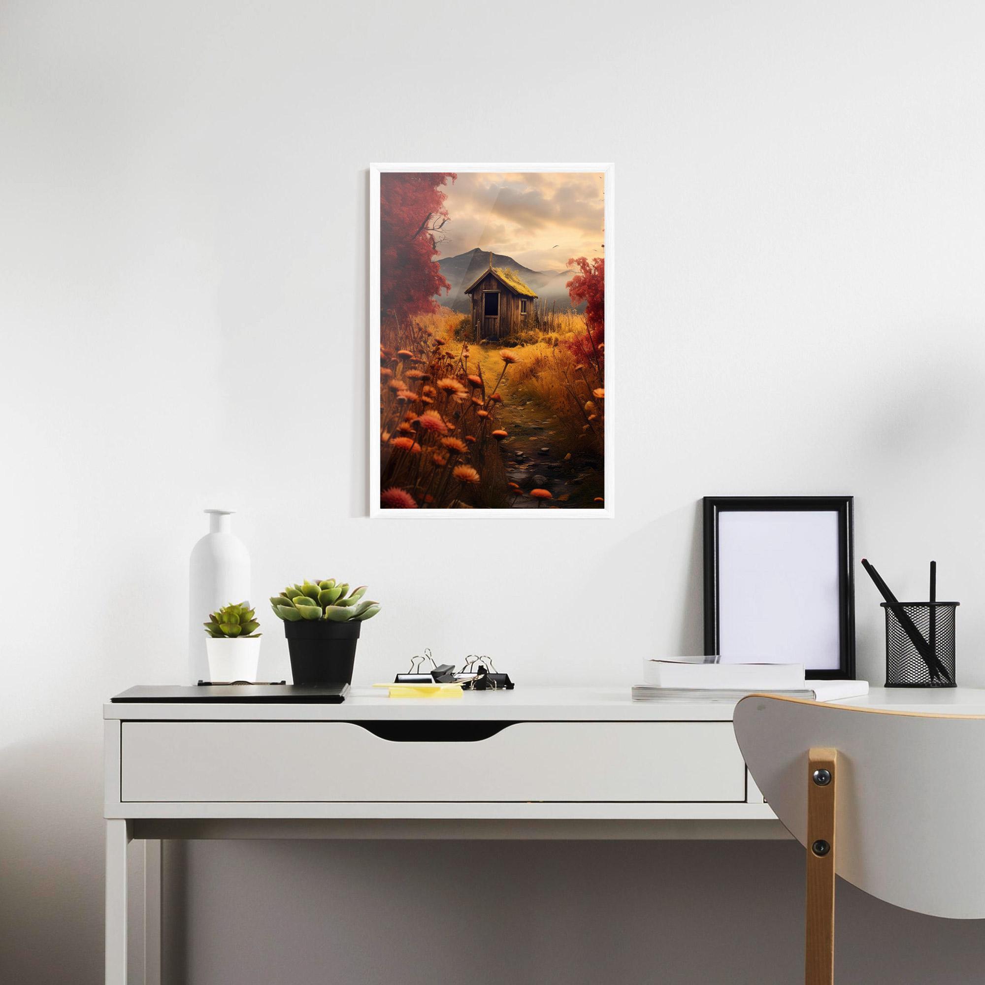 Plakat w Ramie Small Cabin Field mockup 7