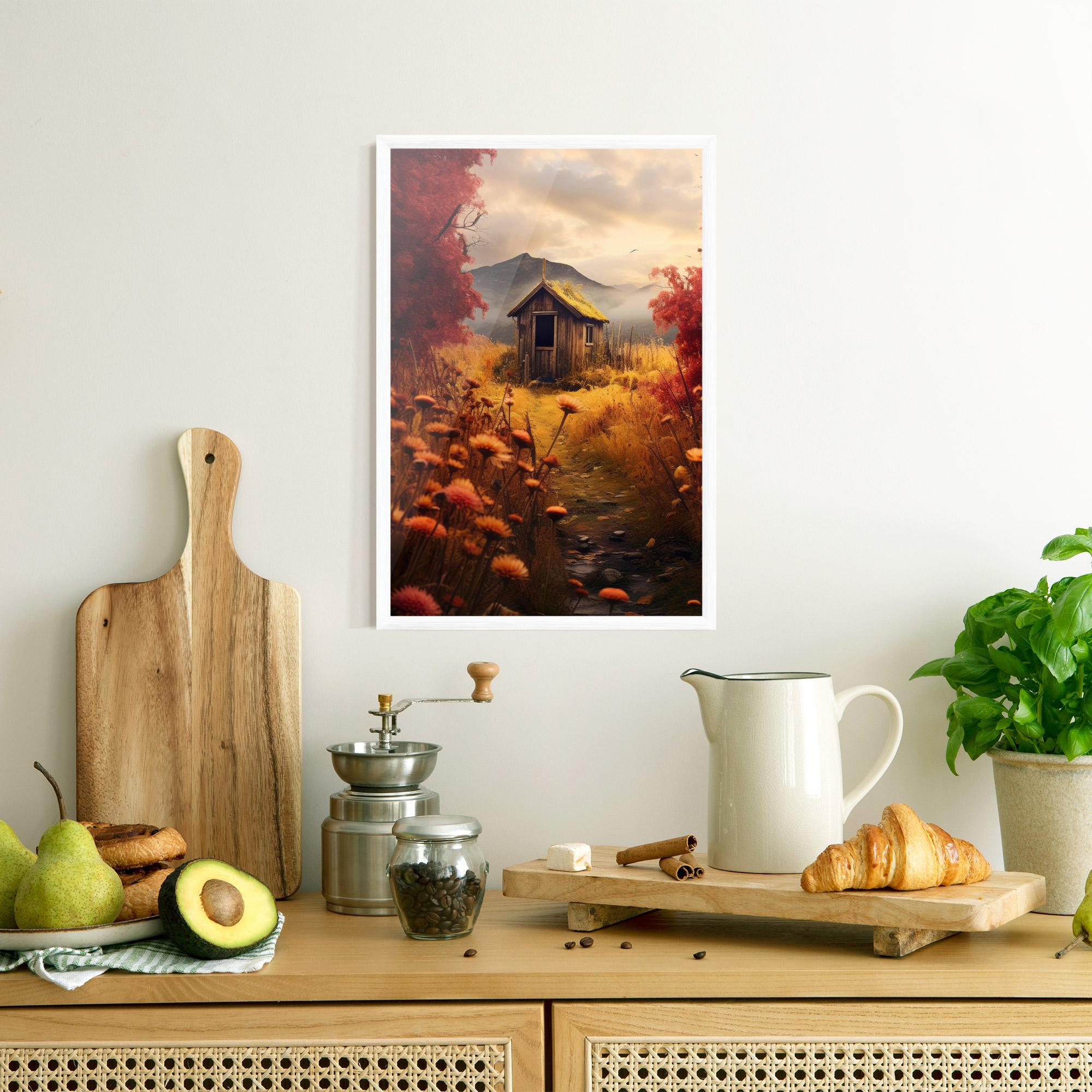 Plakat w Ramie Small Cabin Field mockup 8