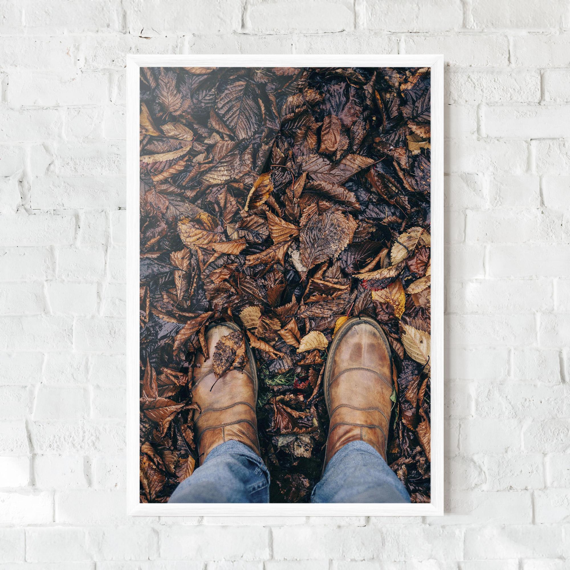 Plakat w Ramie Leaves After Rain mockup 0