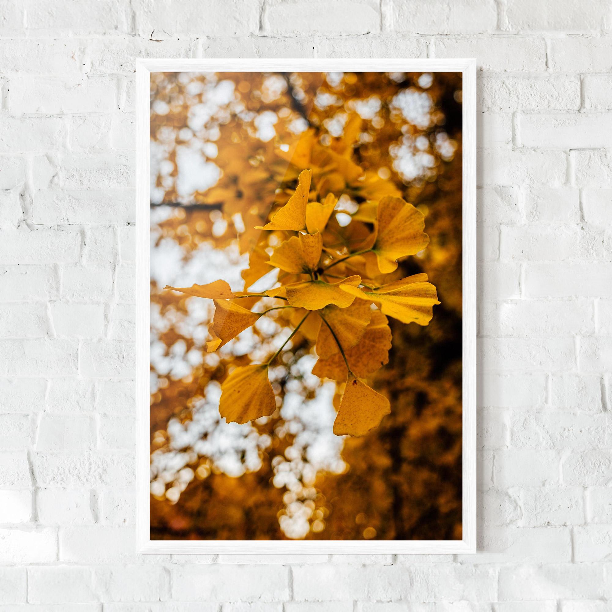 Plakat w Ramie Strong Yellow Leaves mockup 0