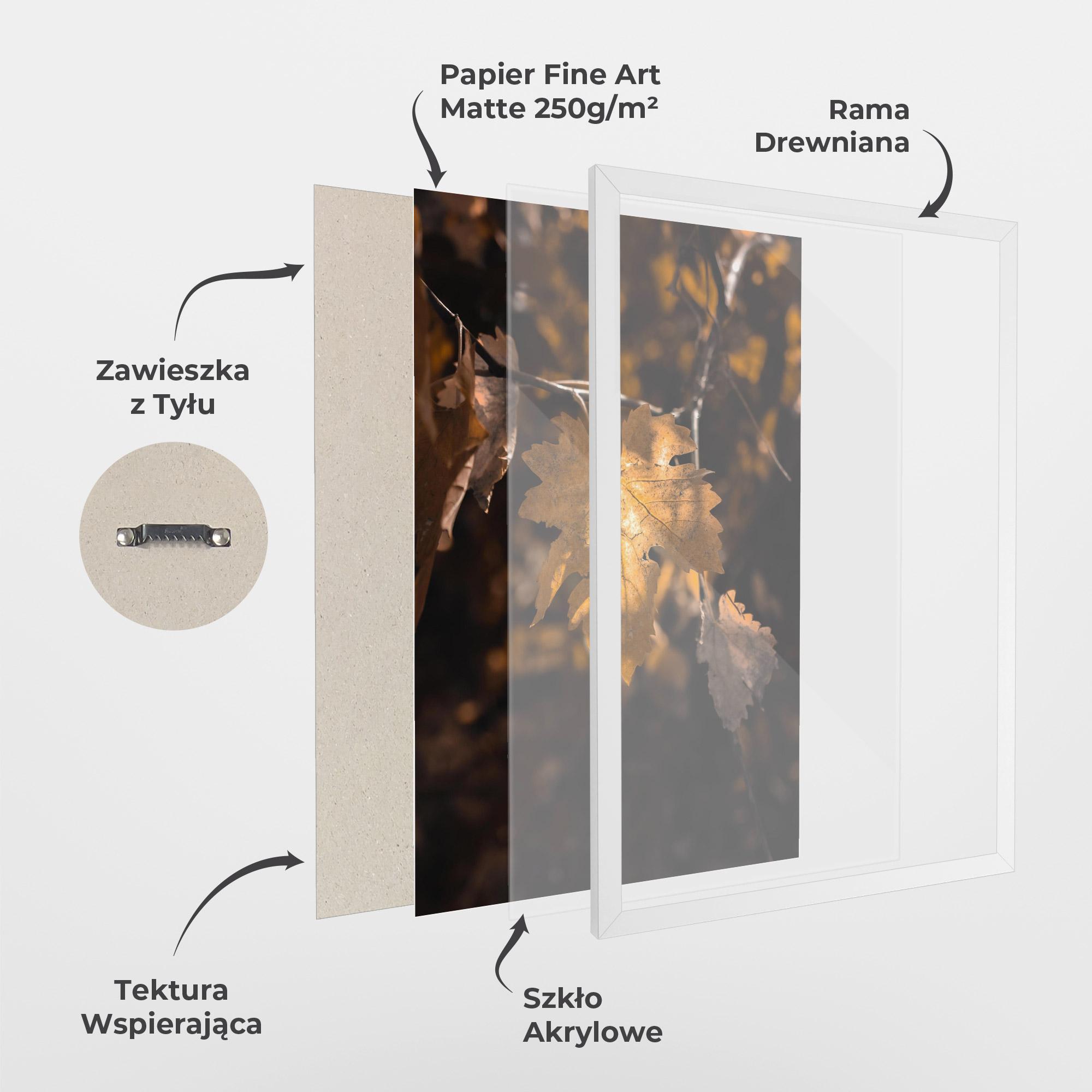 Plakat w Ramie Autumn Brown Leaf mockup 1