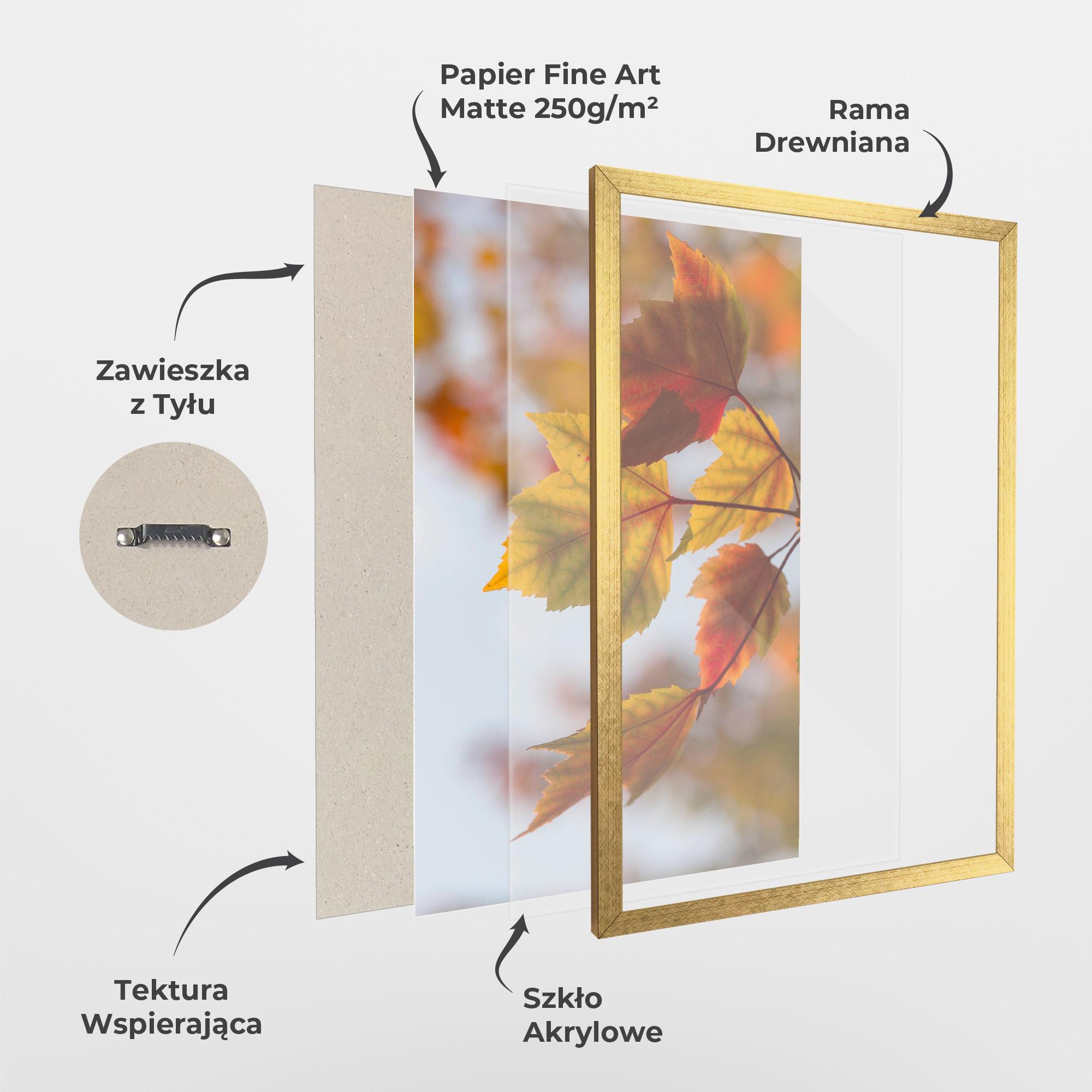Plakat w Ramie Red Yellow Autumn mockup 1