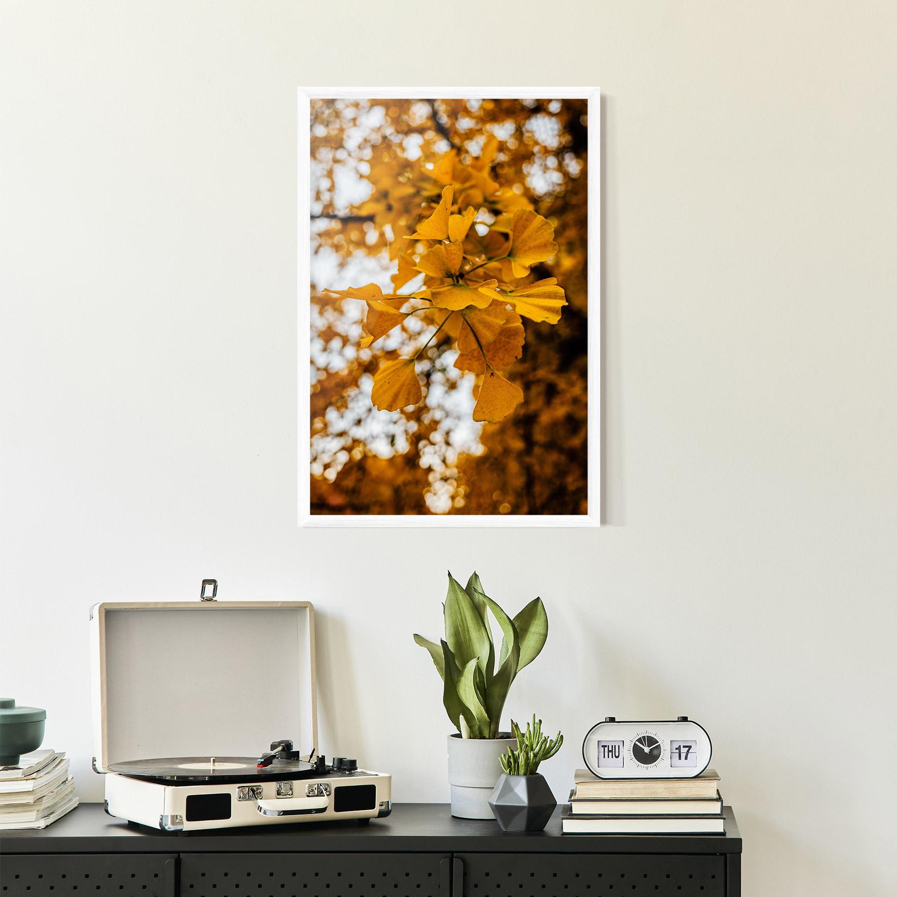 Plakat w Ramie Strong Yellow Leaves mockup 2