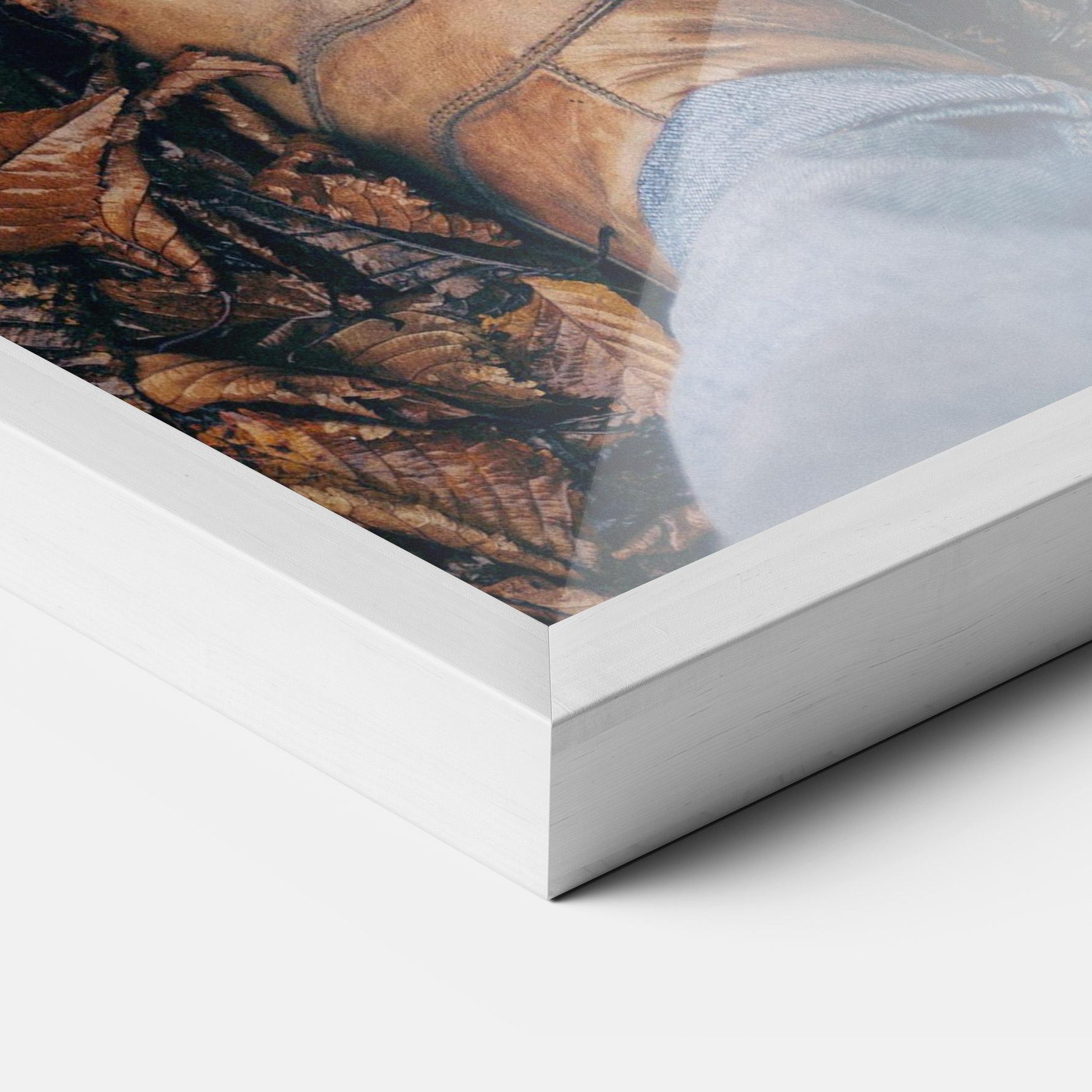 Plakat w Ramie Leaves After Rain mockup 3