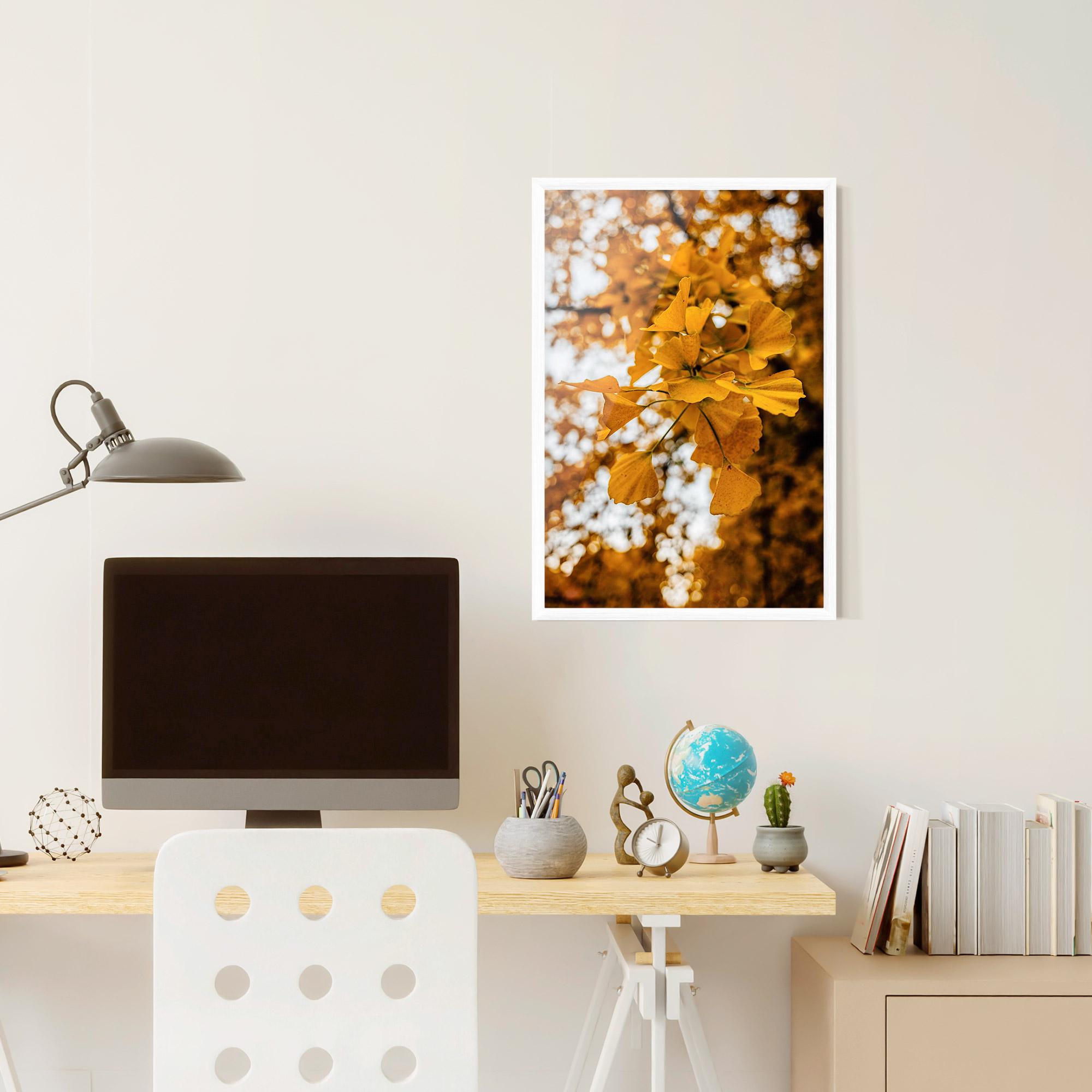 Plakat w Ramie Strong Yellow Leaves mockup 6