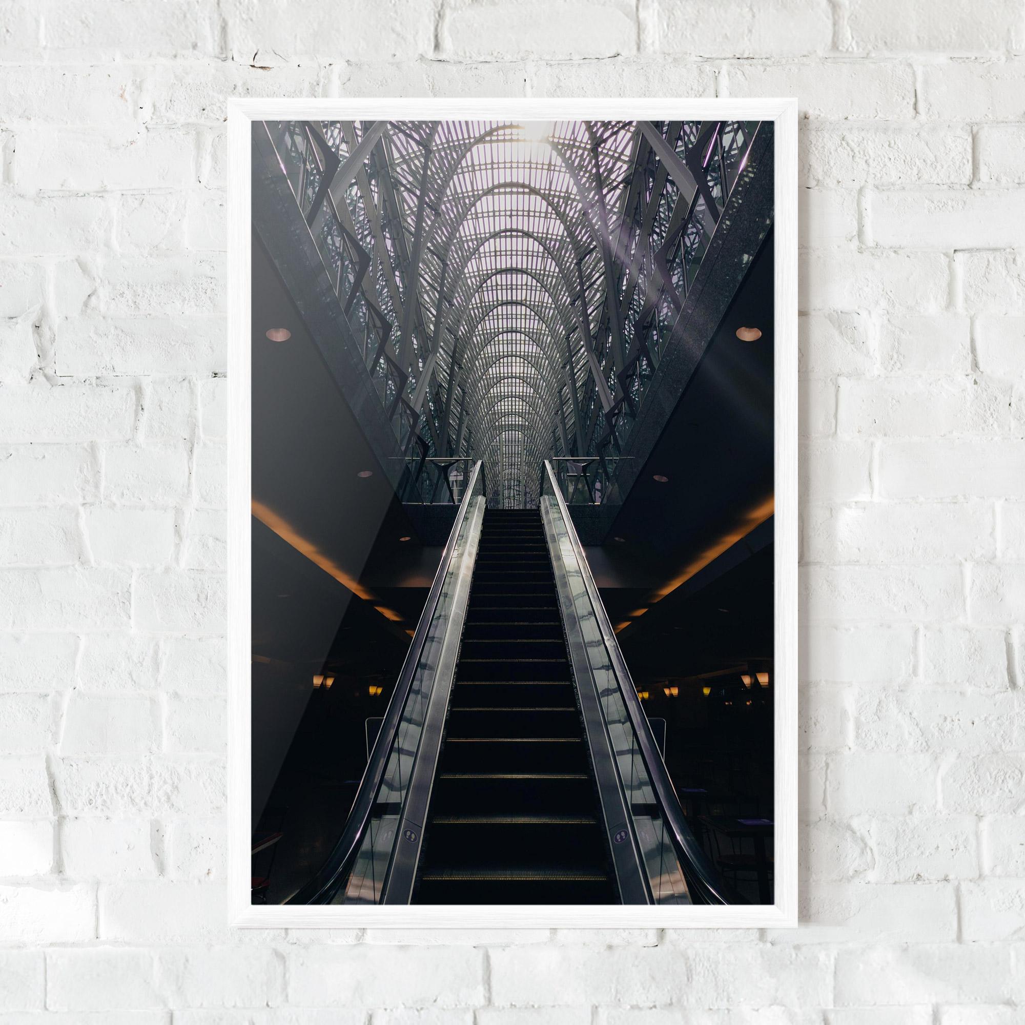 Plakat w Ramie Grey Stairs Building mockup 0