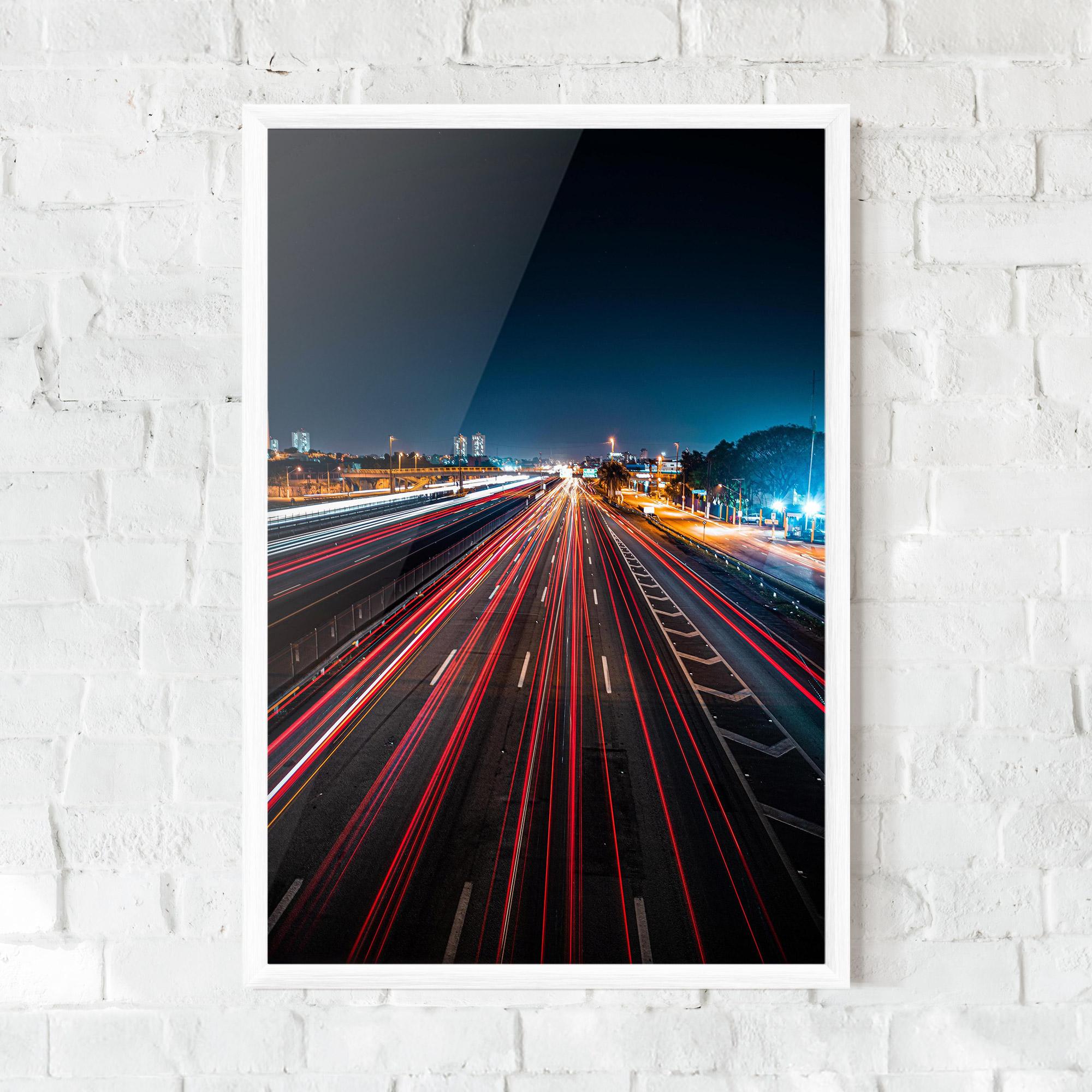 Plakat w Ramie Red Car Lightgs mockup 0