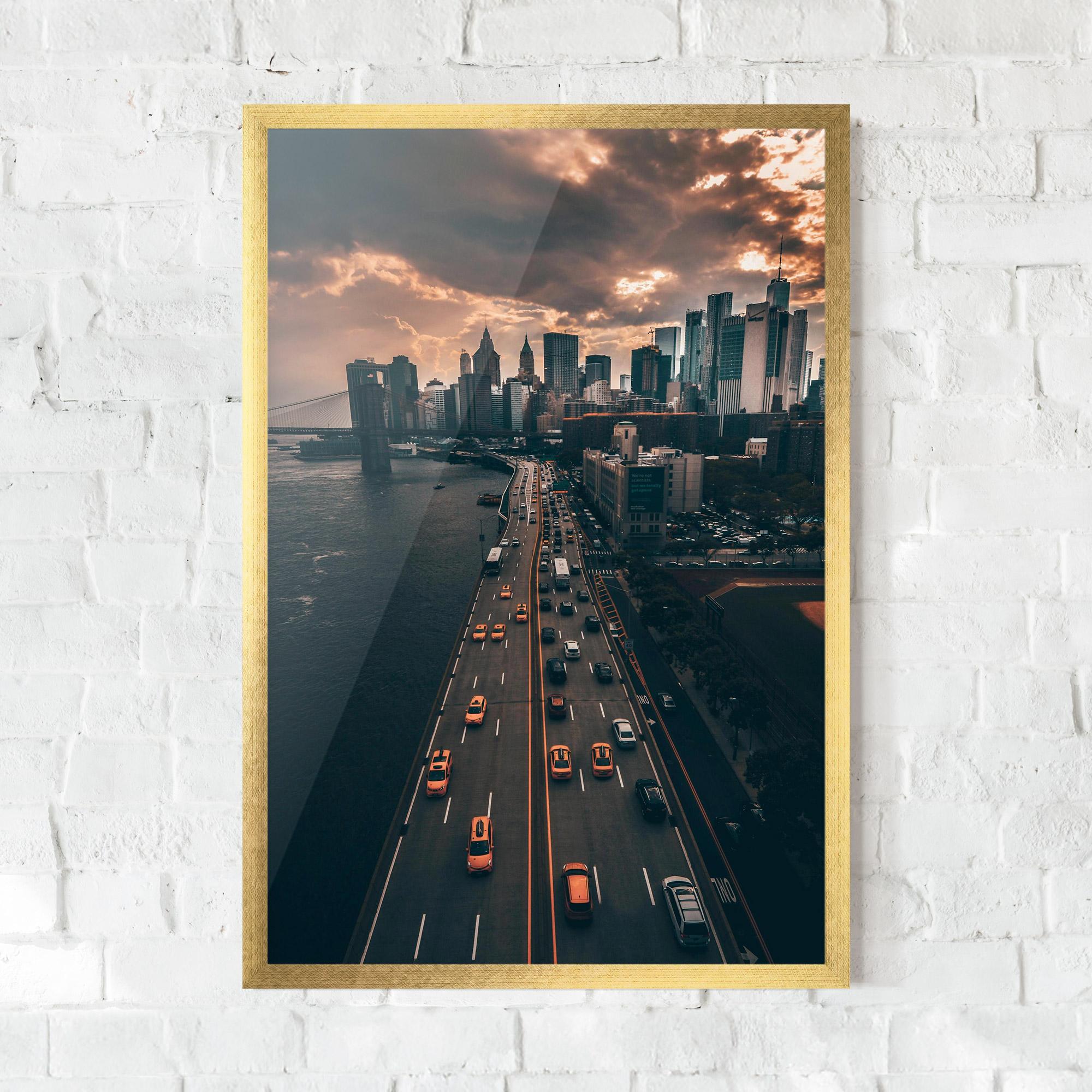 Plakat w Ramie Above City mockup 0