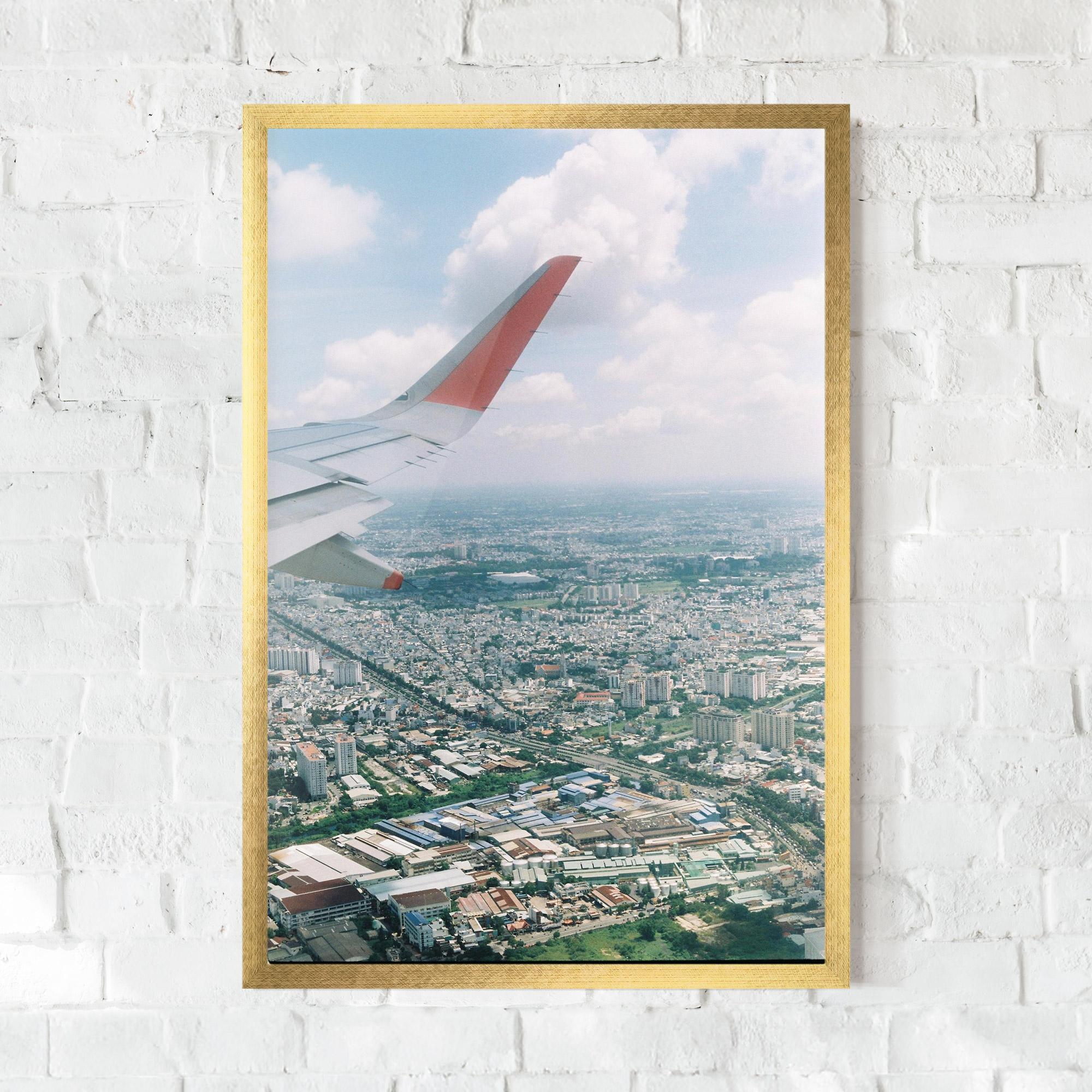 Plakat w Ramie Airplane View mockup 0